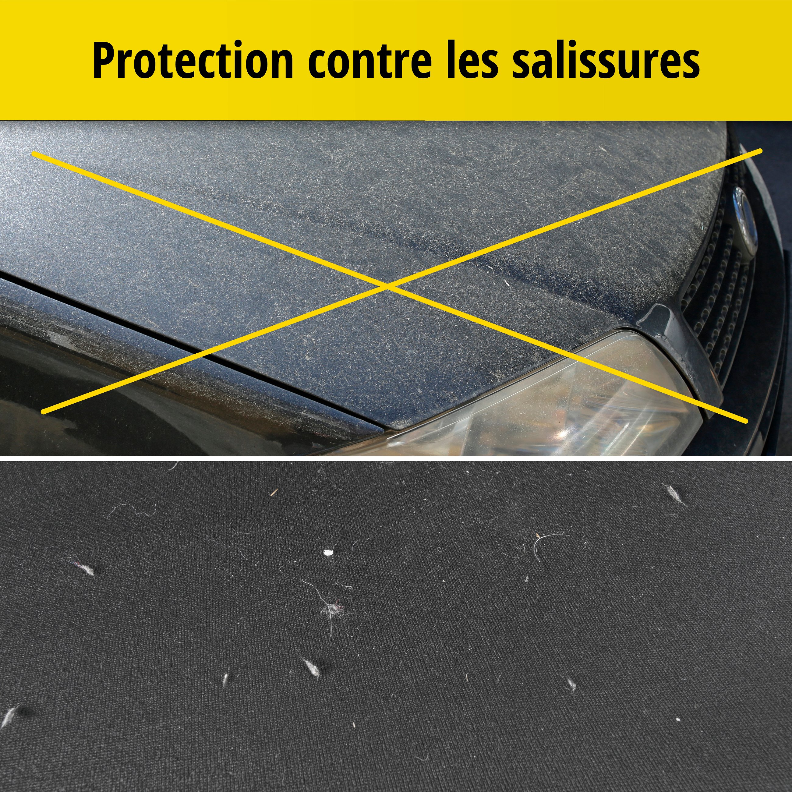 Bâche pour voiture d'intérieur Soft size 3 noir