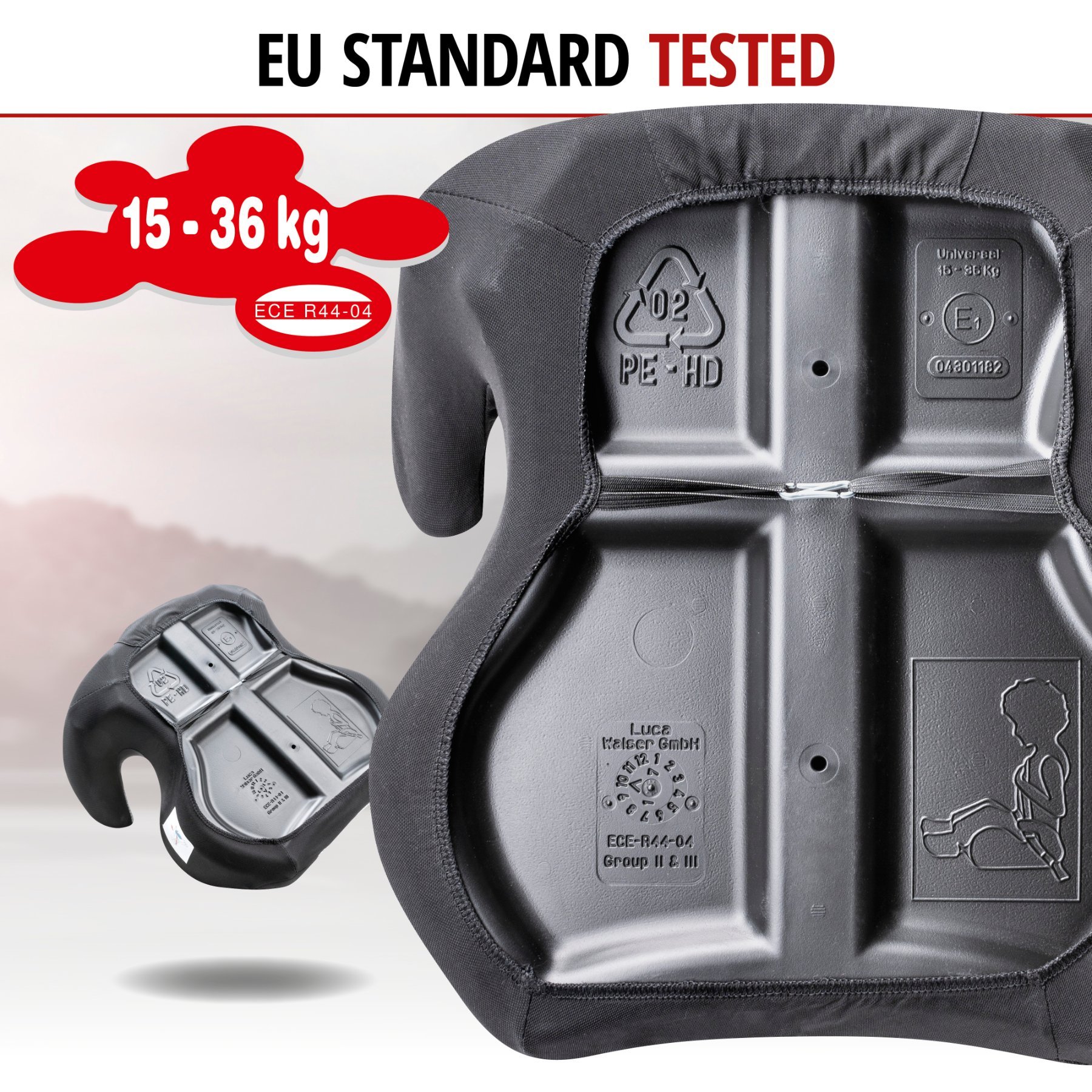 Booster seat Lino black/red