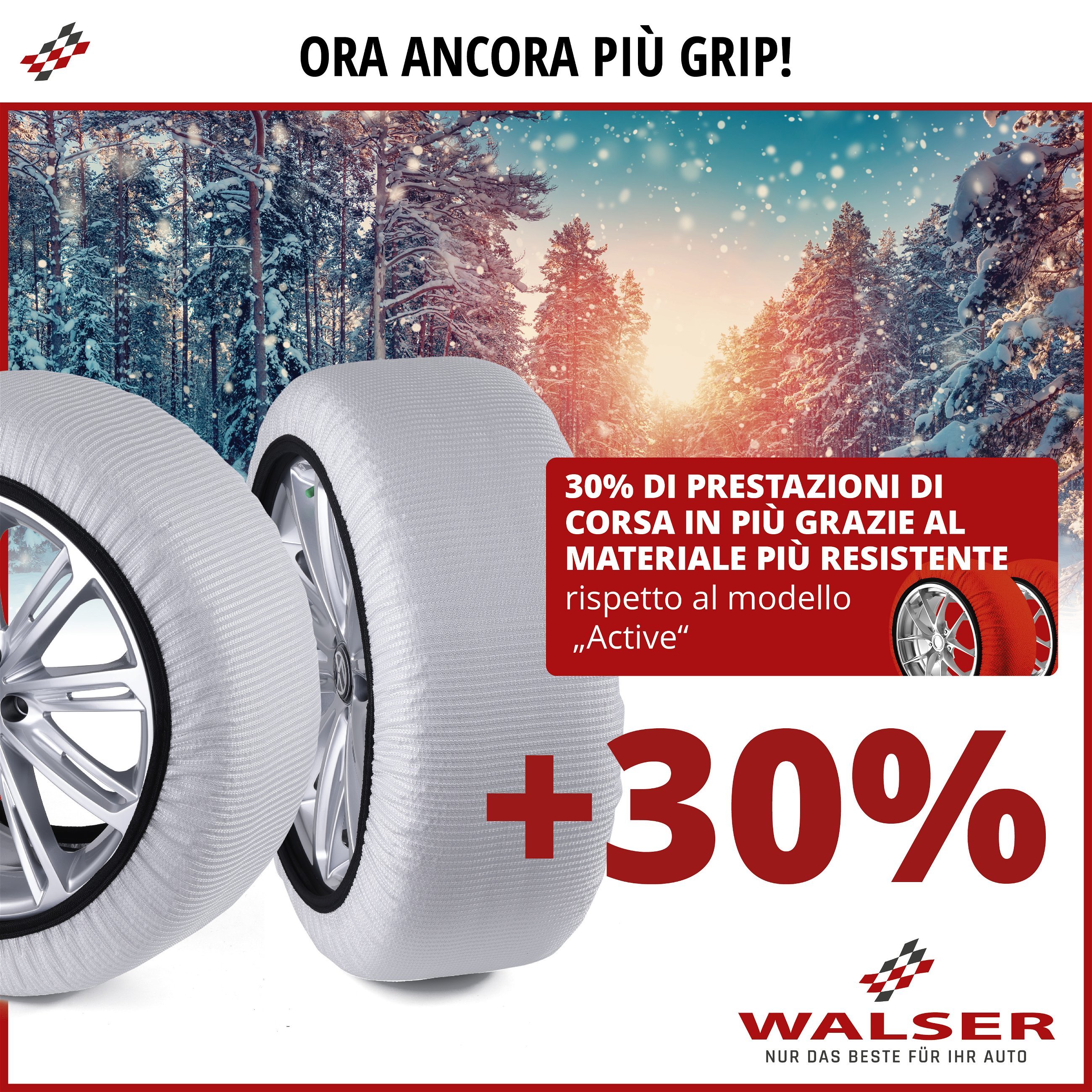 Catene da neve Premium Alternative Ultra Grip XS, catene da neve in tessuto, calze da neve Set di 2 bianco
