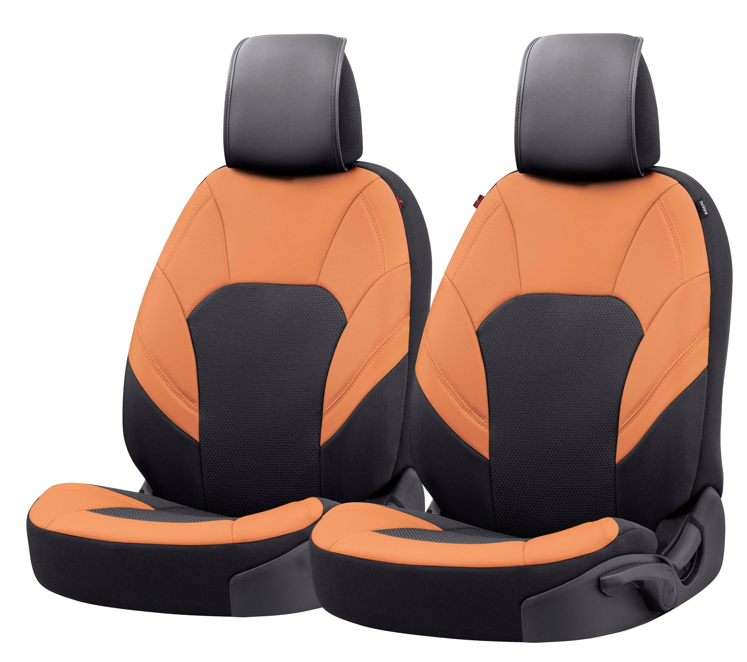 ZIPP IT Premium Car seat covers Hampton for two front seats with zip-system black/brown