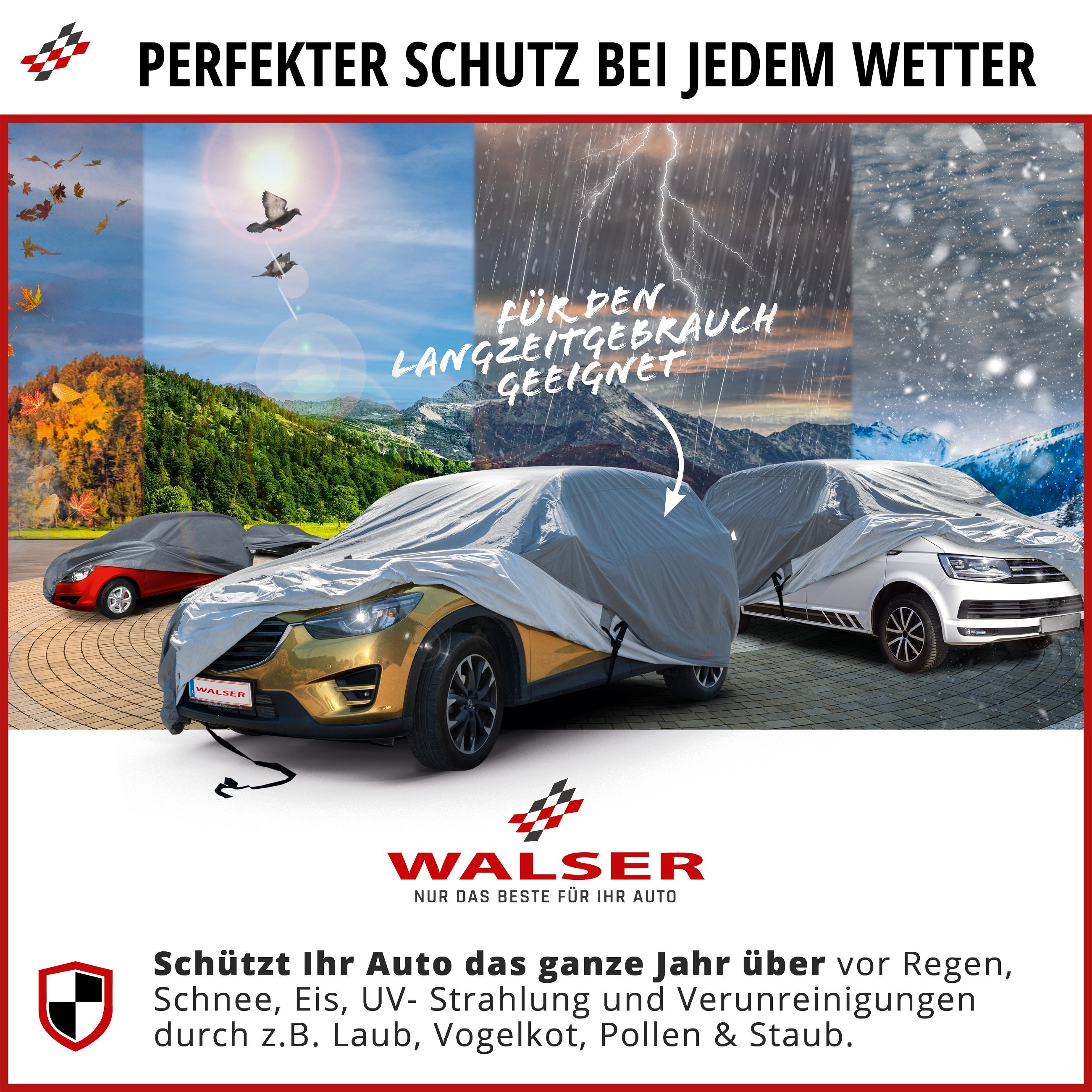 Autoplane All Weather Plus, PKW-Abdeckplane Kombi Größe L grau