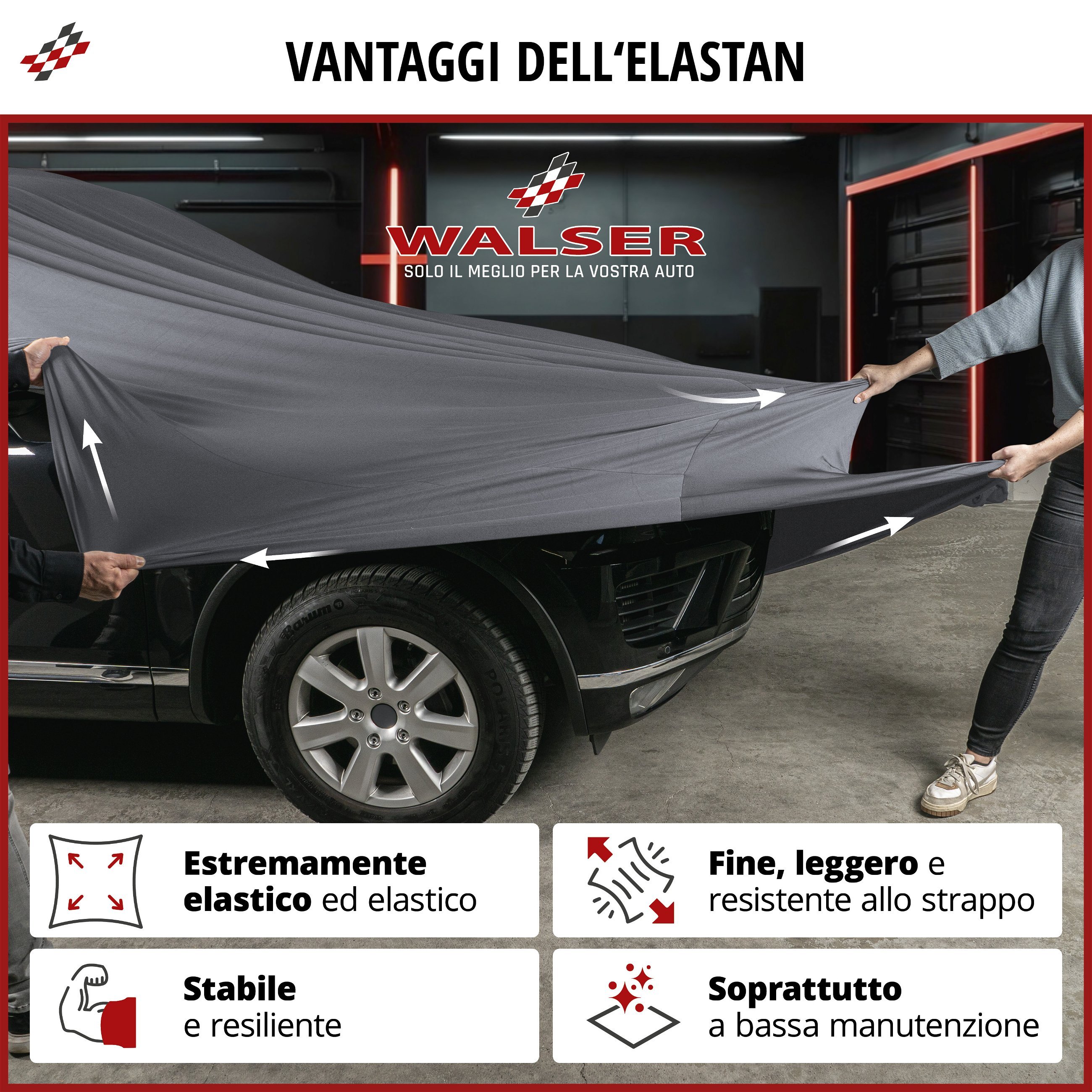 Telone protettivo Indoor Stretch Plus SUV dimensione XL antracite