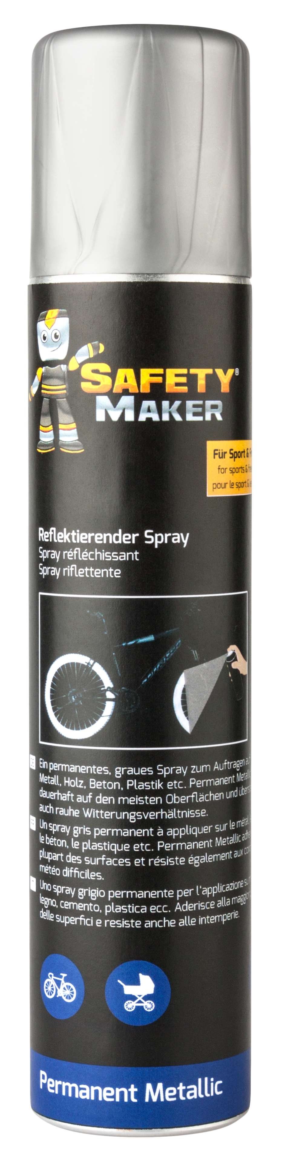 Safety Maker reflector spray permanent metaal 200 ml