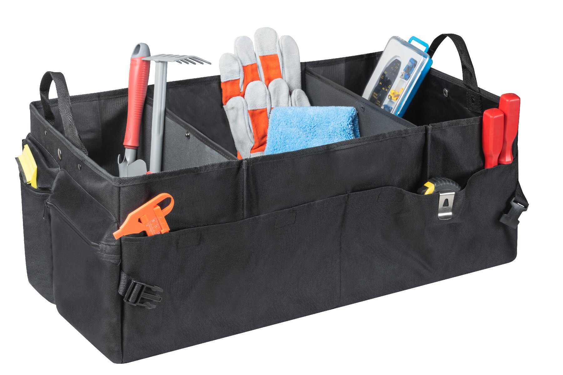 Auto-Organizer, Kofferraumtasche mit 3 Fächern, schwarz online