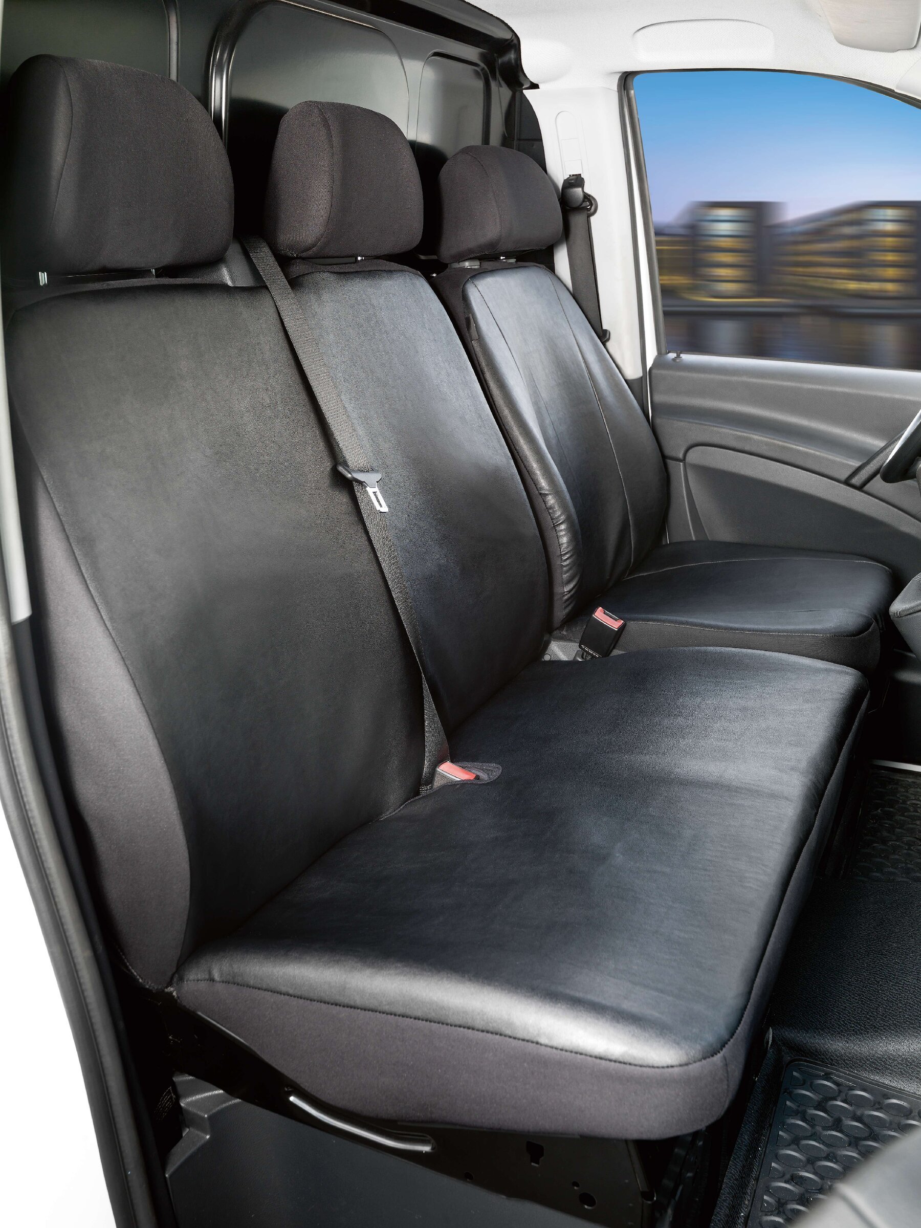 Housse de siège Transporter en simili cuir pour Mercedes-Benz Viano/Vito, siège simple et double