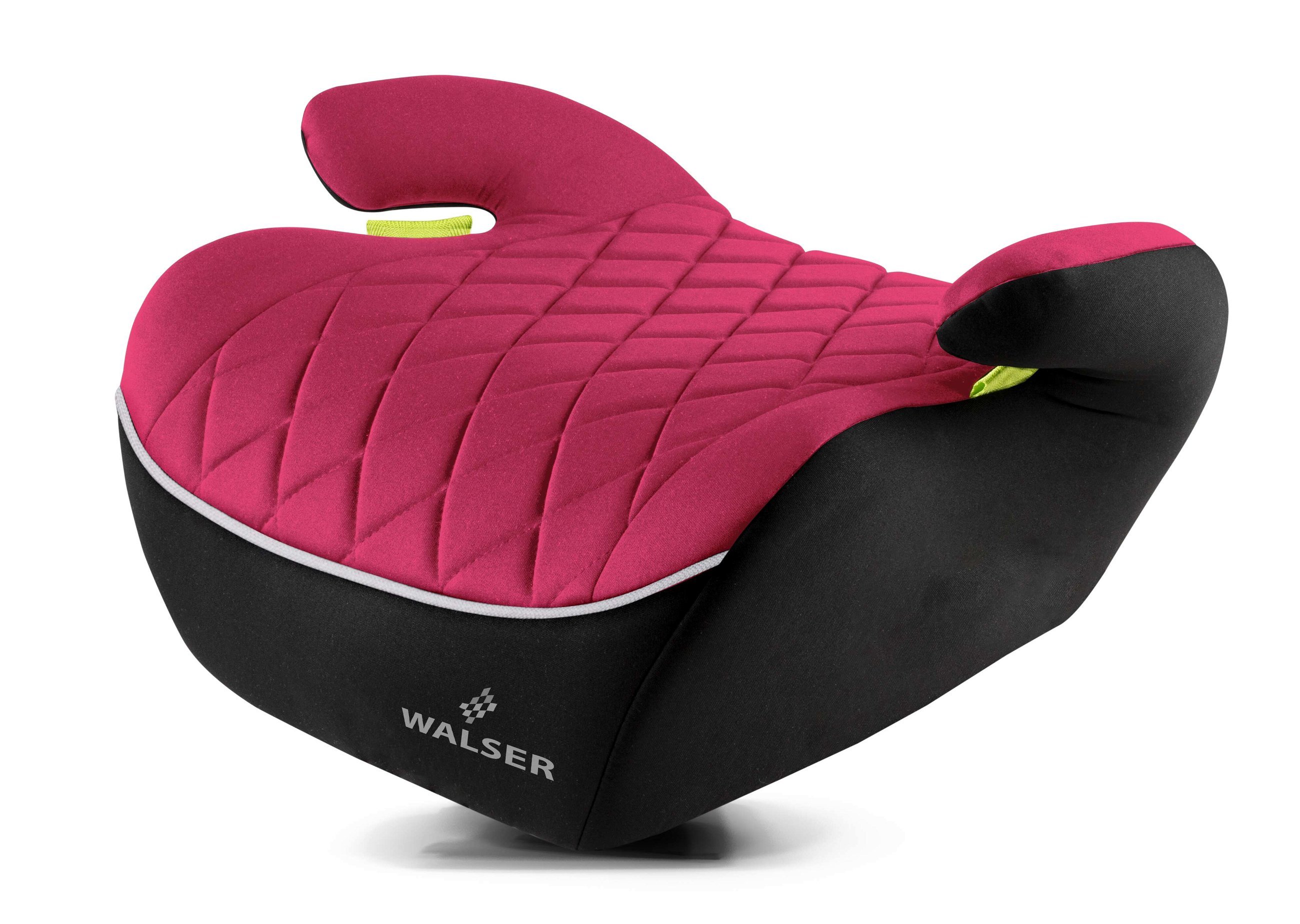 Kindersitzerhöhung Andy, Premium Sitzerhöhung Auto ECE R 129 geprüft, Kindersitz schwarz/pink