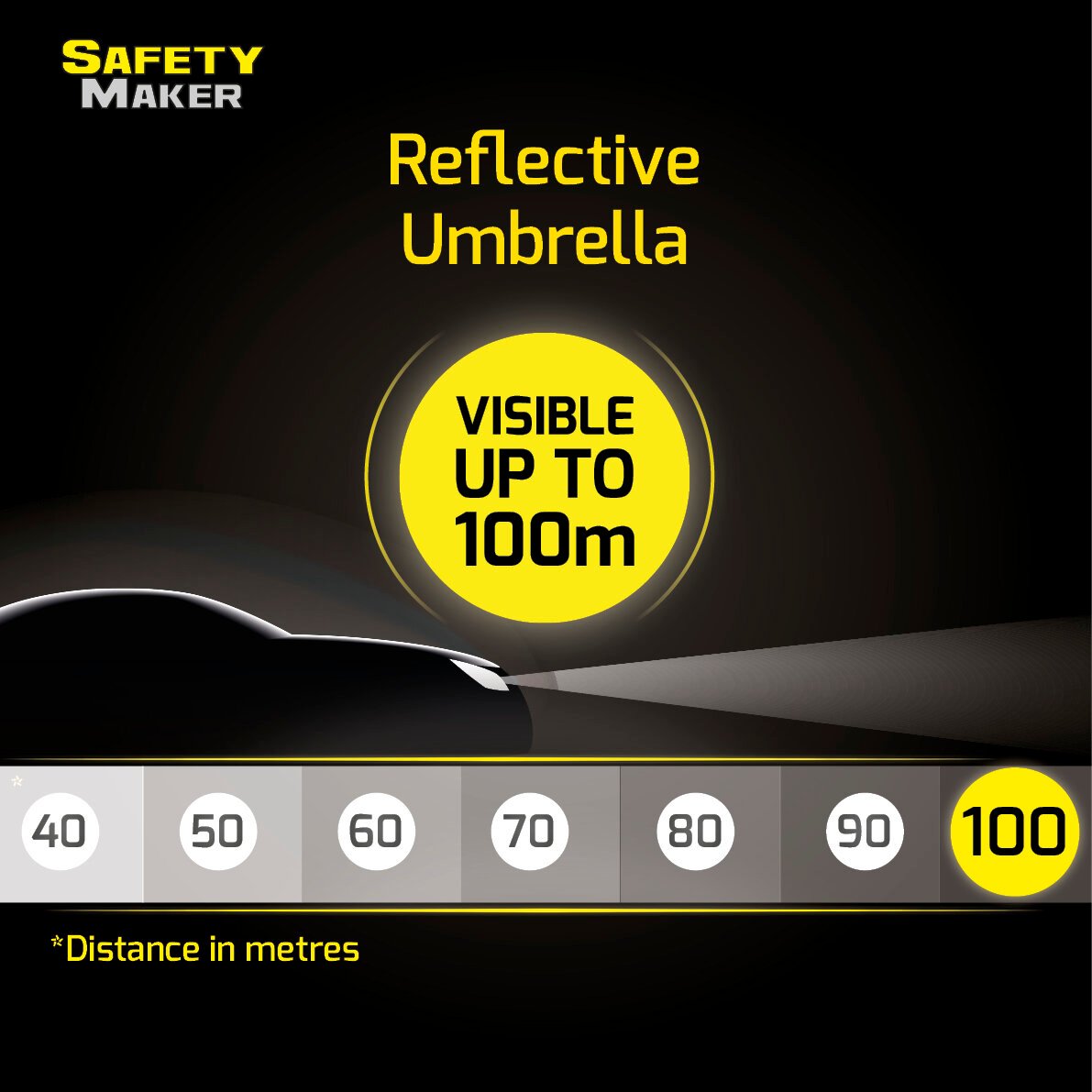 Travel umbrella reflective silver