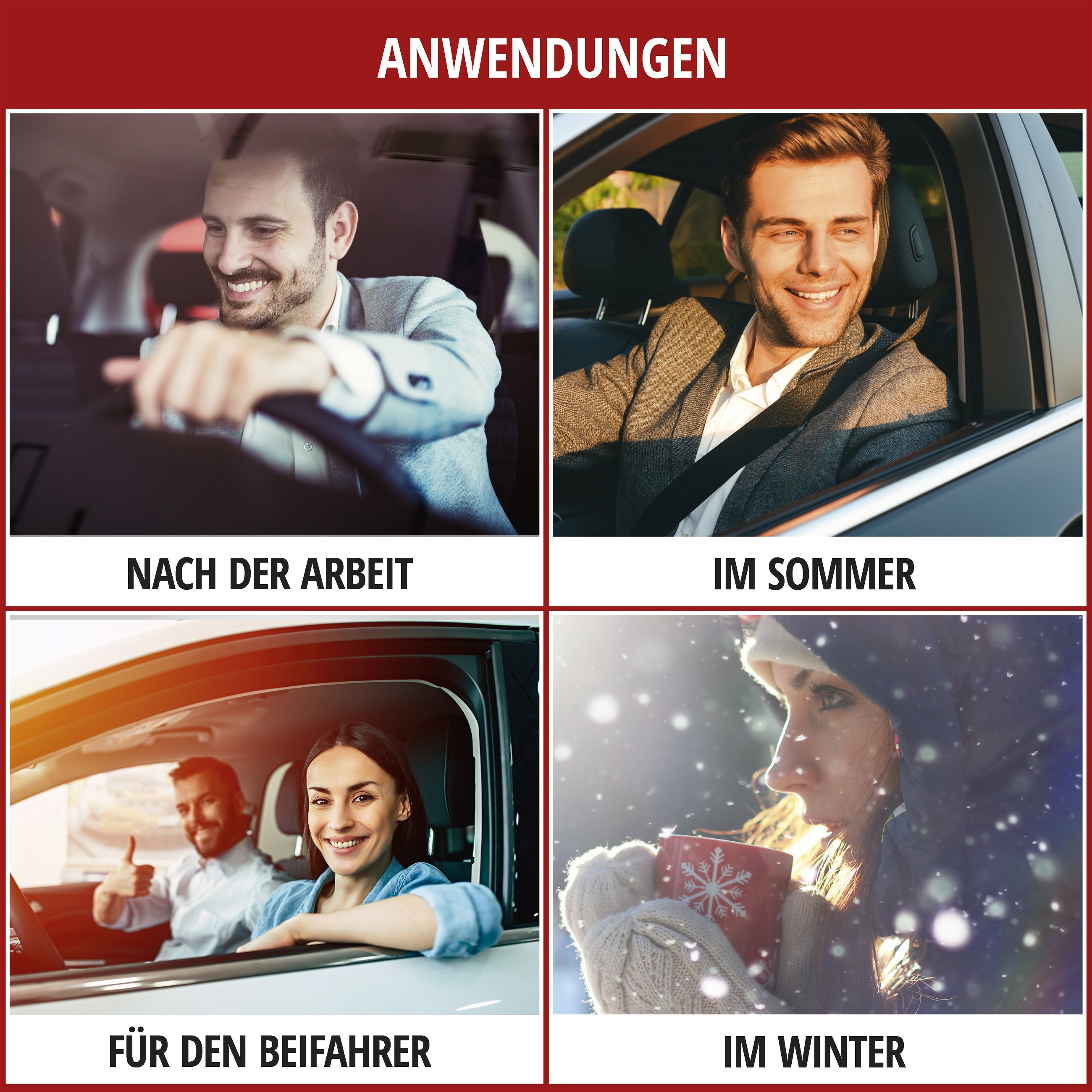 PKW-Sitzauflage CoolHeat, Auto-Sitzaufleger mit Heiz-, Kühl- und Massagefunktion schwarz