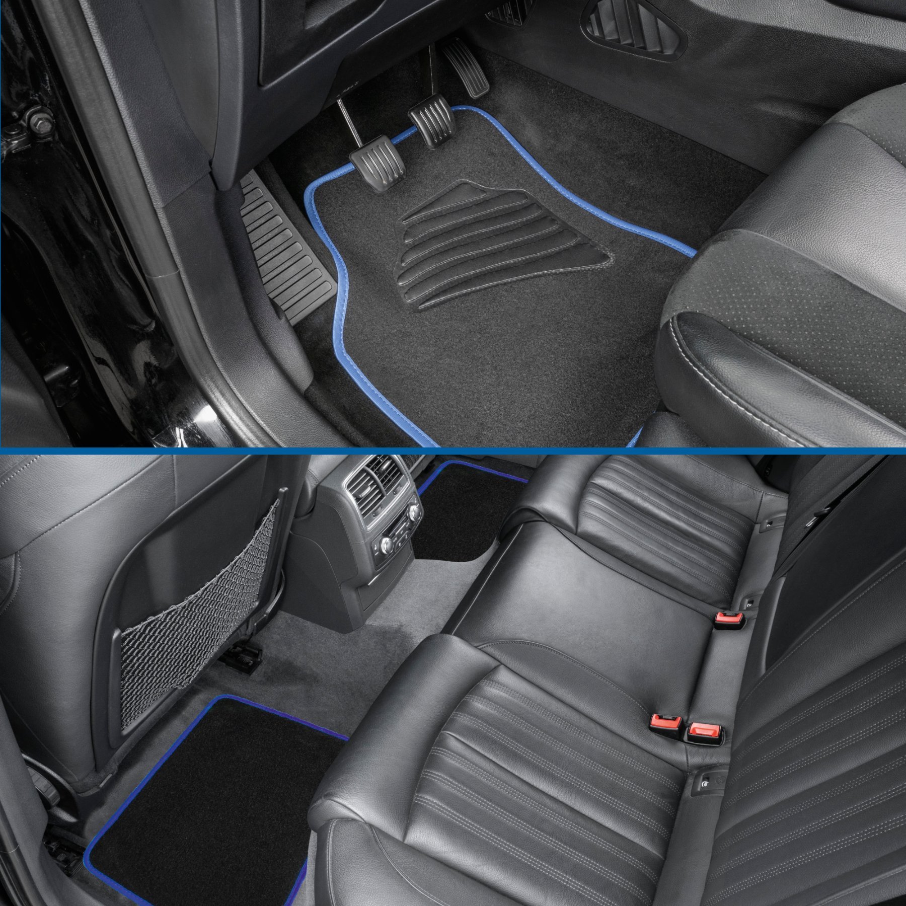 Tapis Matrix bleu