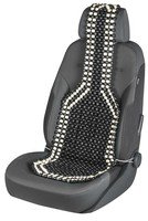 Car Seat cover from wooden beads black/white