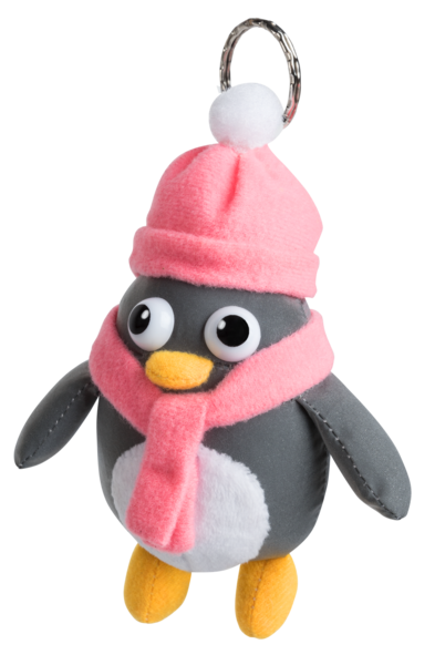 Soft Anhänger Pingu, Sicherheitsreflektor silber reflektierend