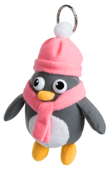 Soft Anhänger Pingu aus reflektierendem Material silber