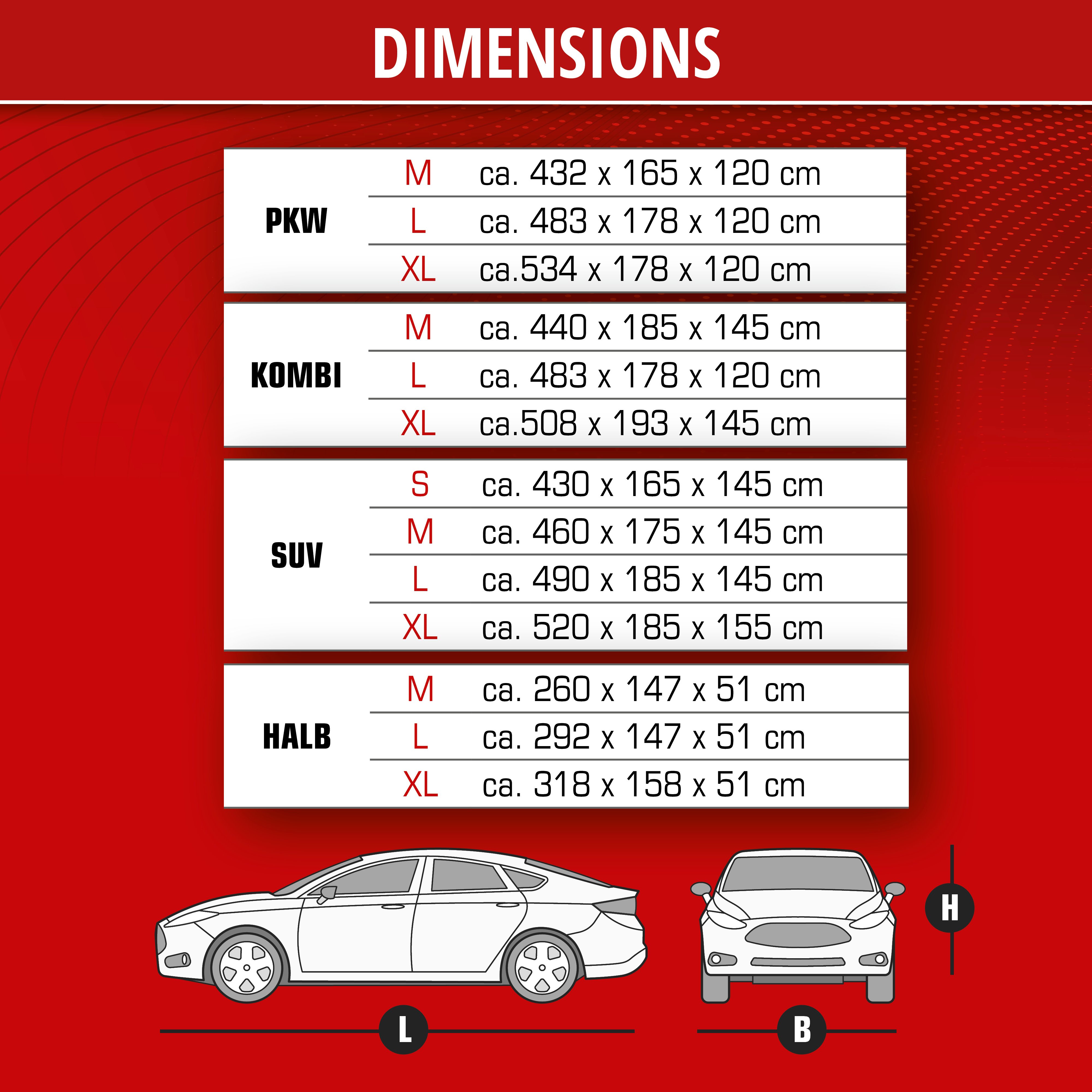Voiture Housse/Bâche/Garage/hiver Garage taille L/xl