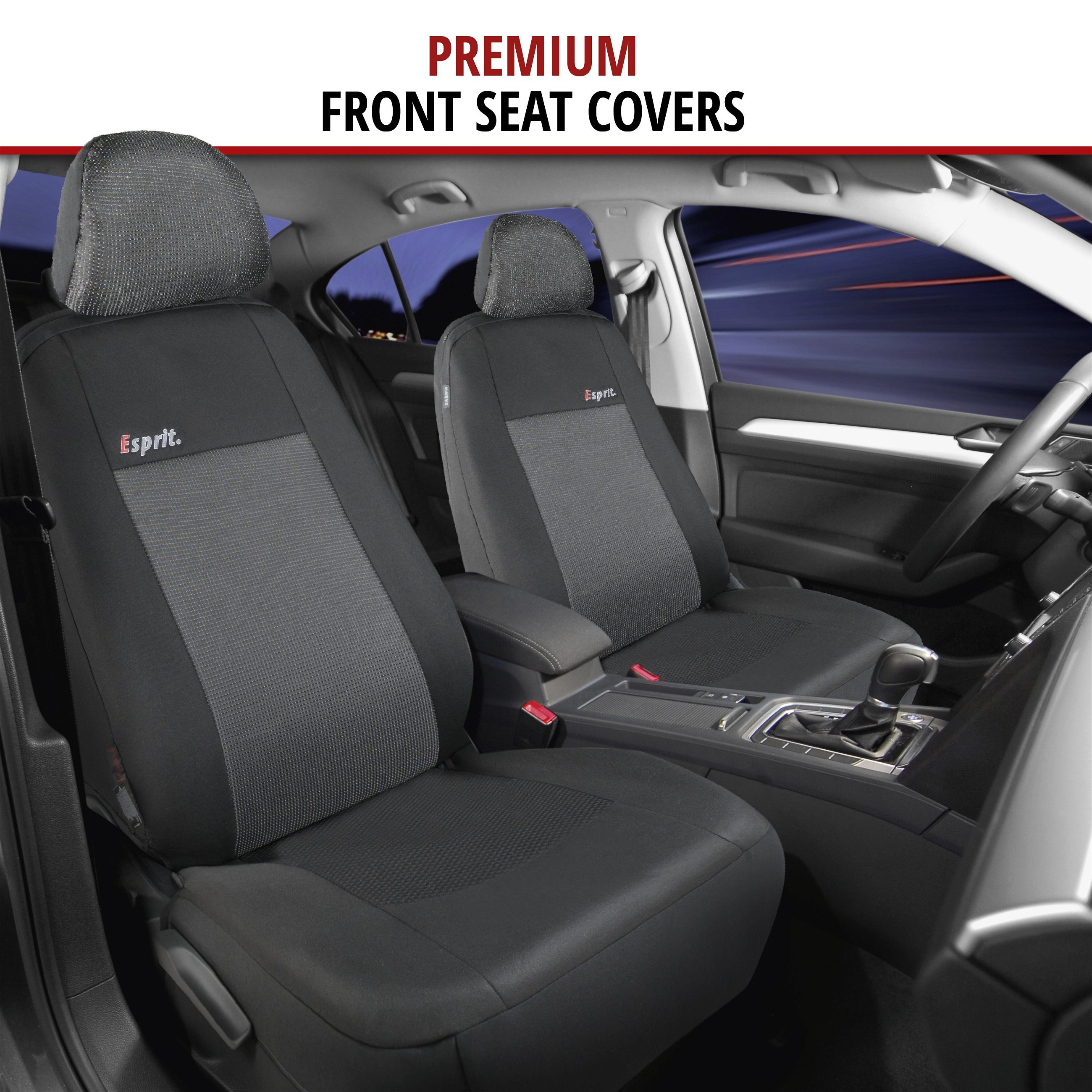 ZIPP IT Premium Esprit car seat covers complete set with zip system, normal seats