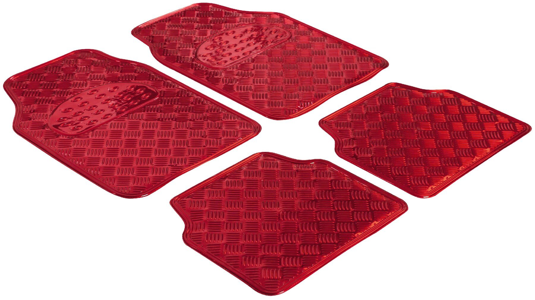 Rubbermatten, universele auto mat metallic beschermmat rood, op maat gesneden vuilvangmat