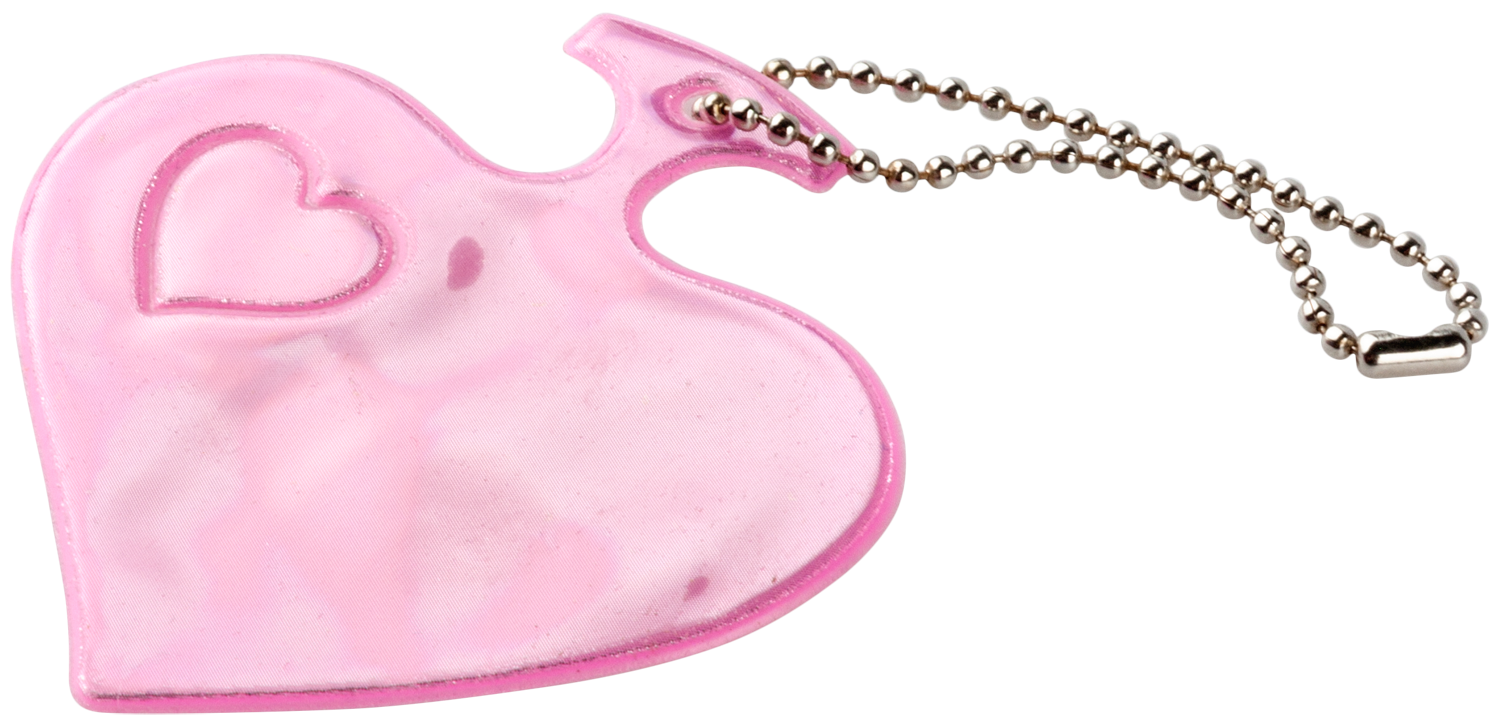 Pendentif doux réfléchissant coeur rose