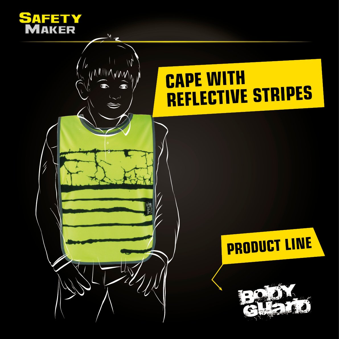 Reflective children's vest yellow