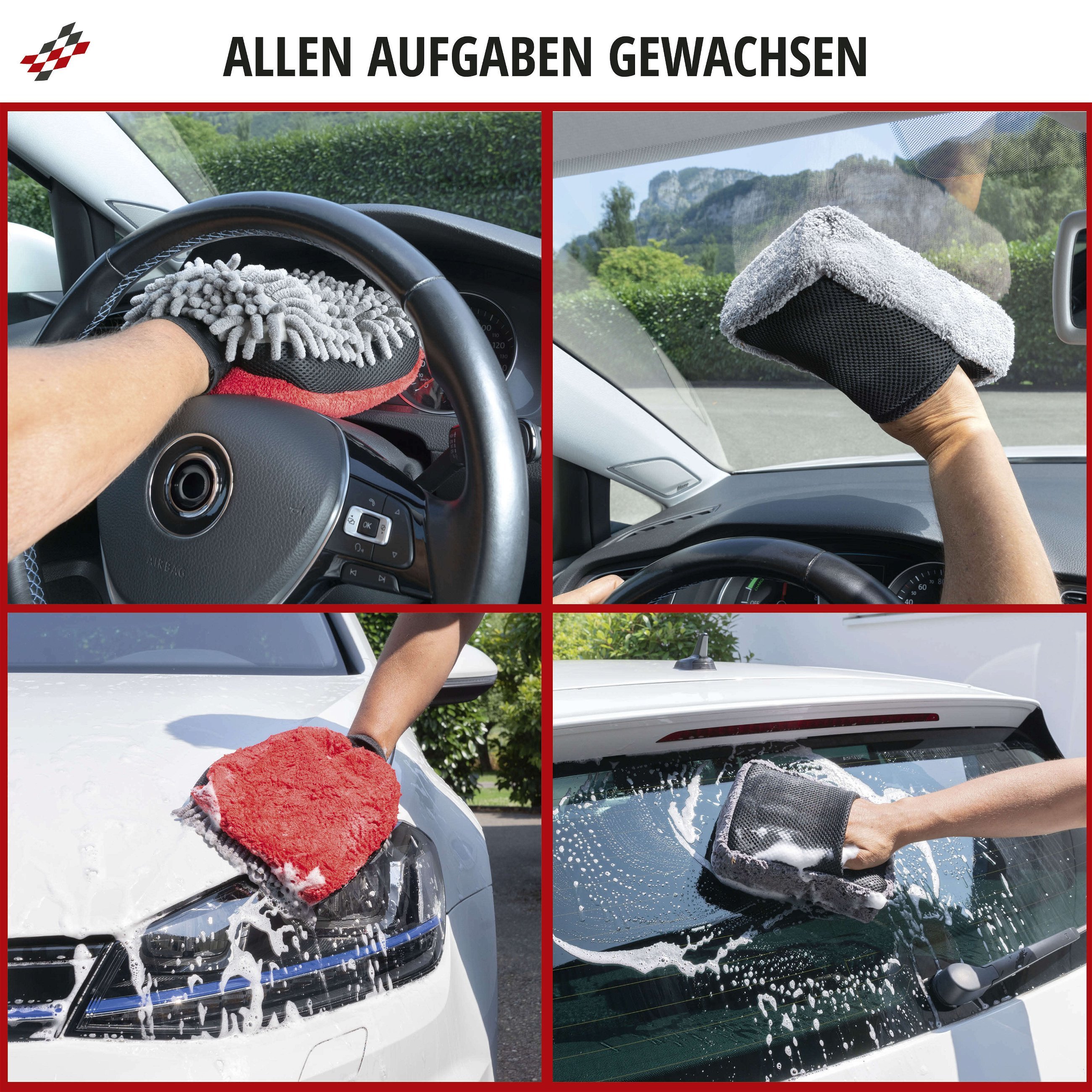 Waschhandschuh & Schwamm aus Mikrofaser