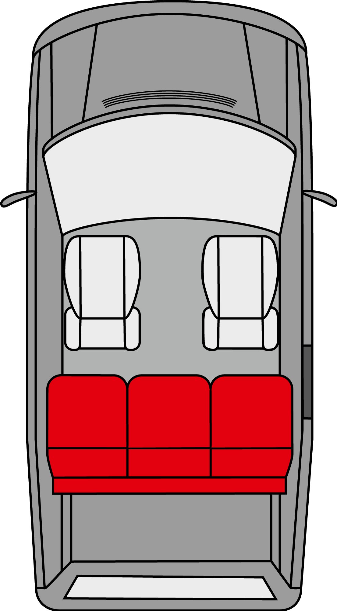 Coprisedili auto Modulo per panca sedile posteriore 5 parti
