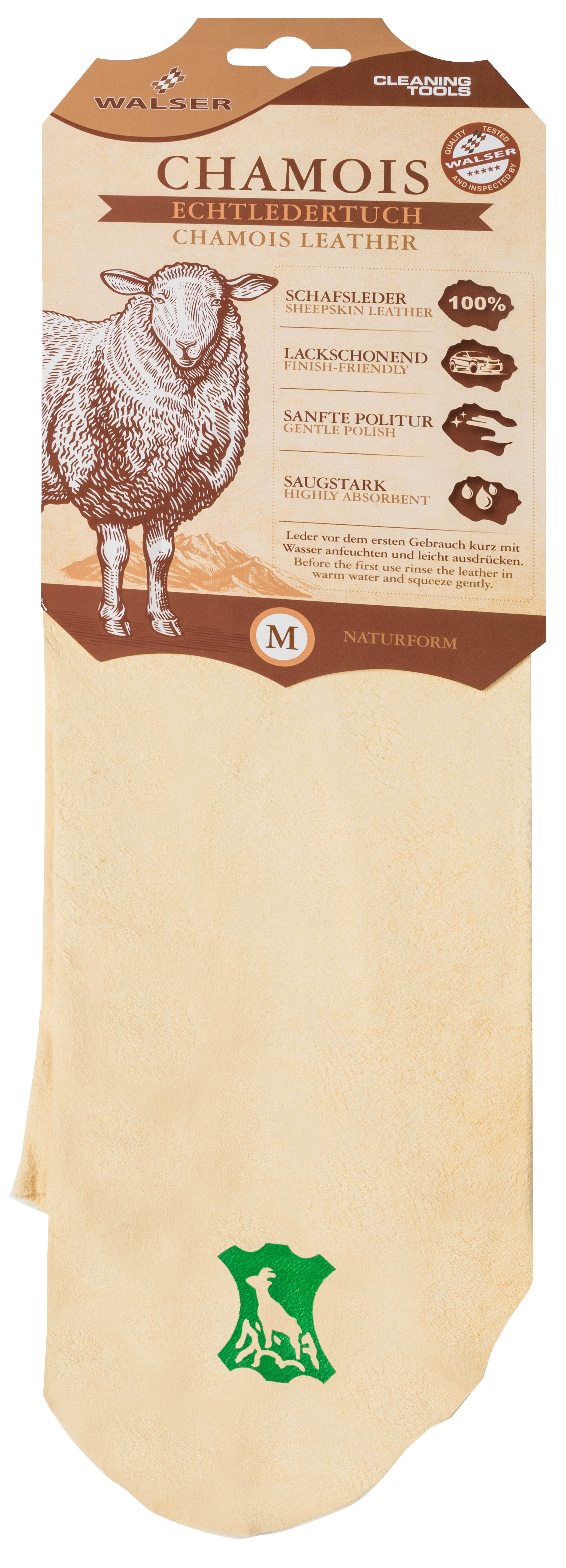 Zeemlap beige, 52 x 35 cm natuurlijke vorm