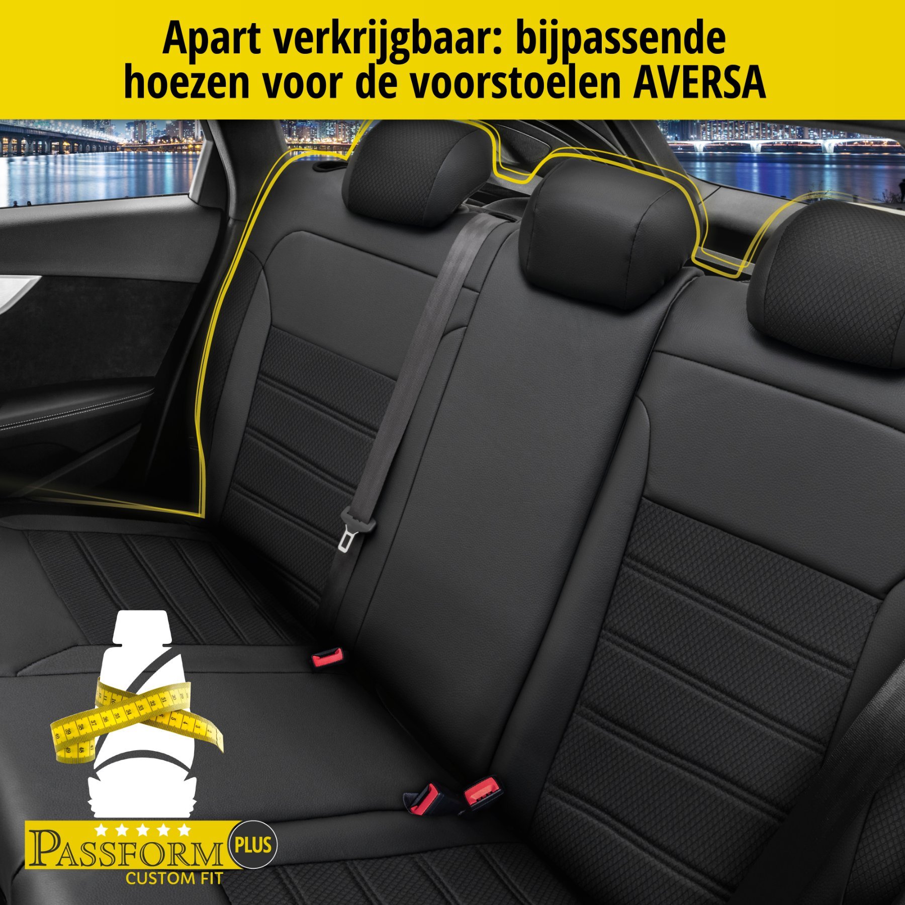 Auto stoelbekleding Aversa geschikt voor Audi A4 Avant (8W5, 8WD, B9) 08/2015-Vandaag, 2 enkele zetelhoezen voor sportzetels