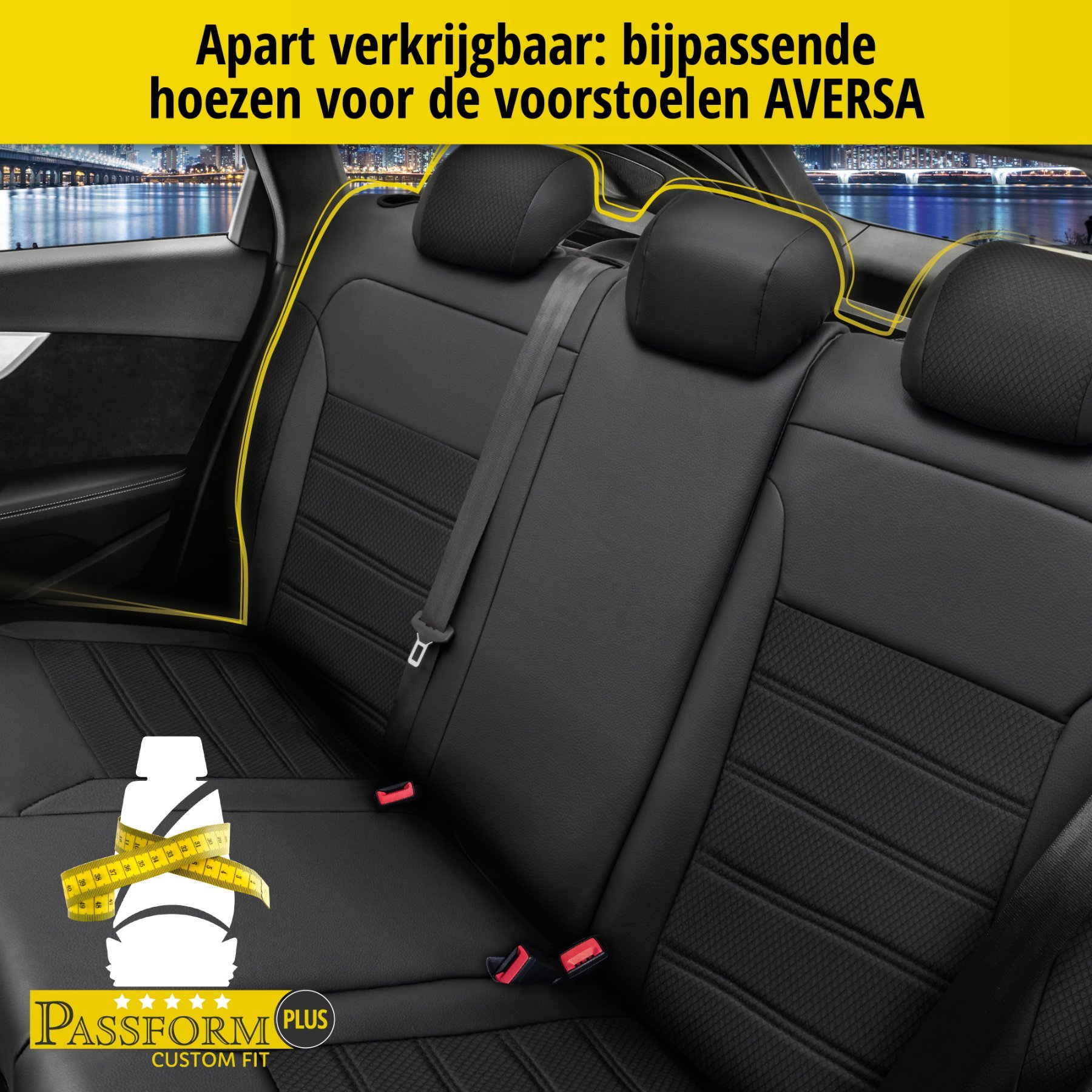 Auto stoelbekleding Aversa geschikt voor Audi A3 2012-Vandaag, 2 enkele zetelhoezen voor sportzetels
