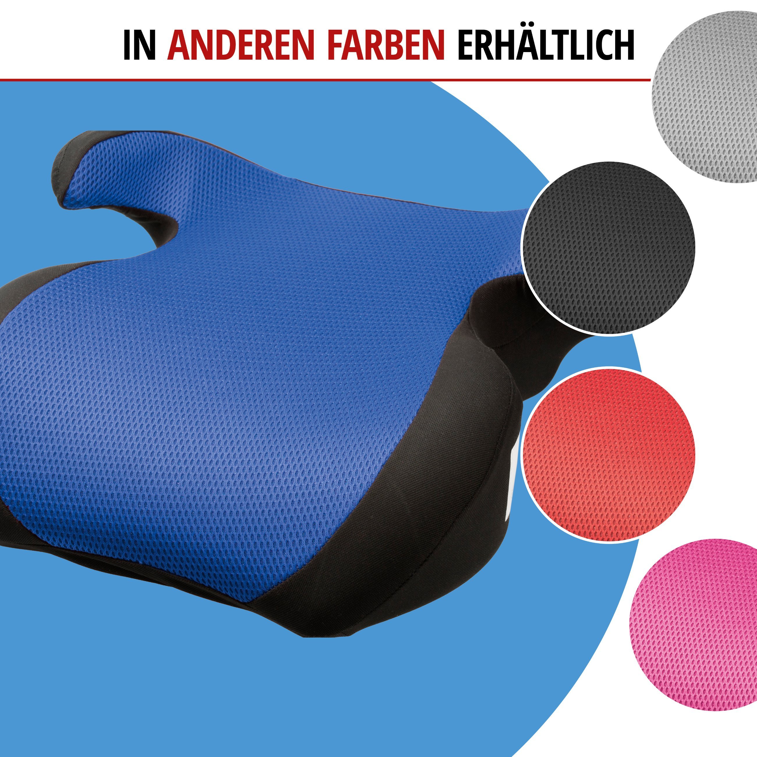 Kindersitzerhöhung Lino, Auto-Kindersitz ECE 44/04 geprüft schwarz/blau