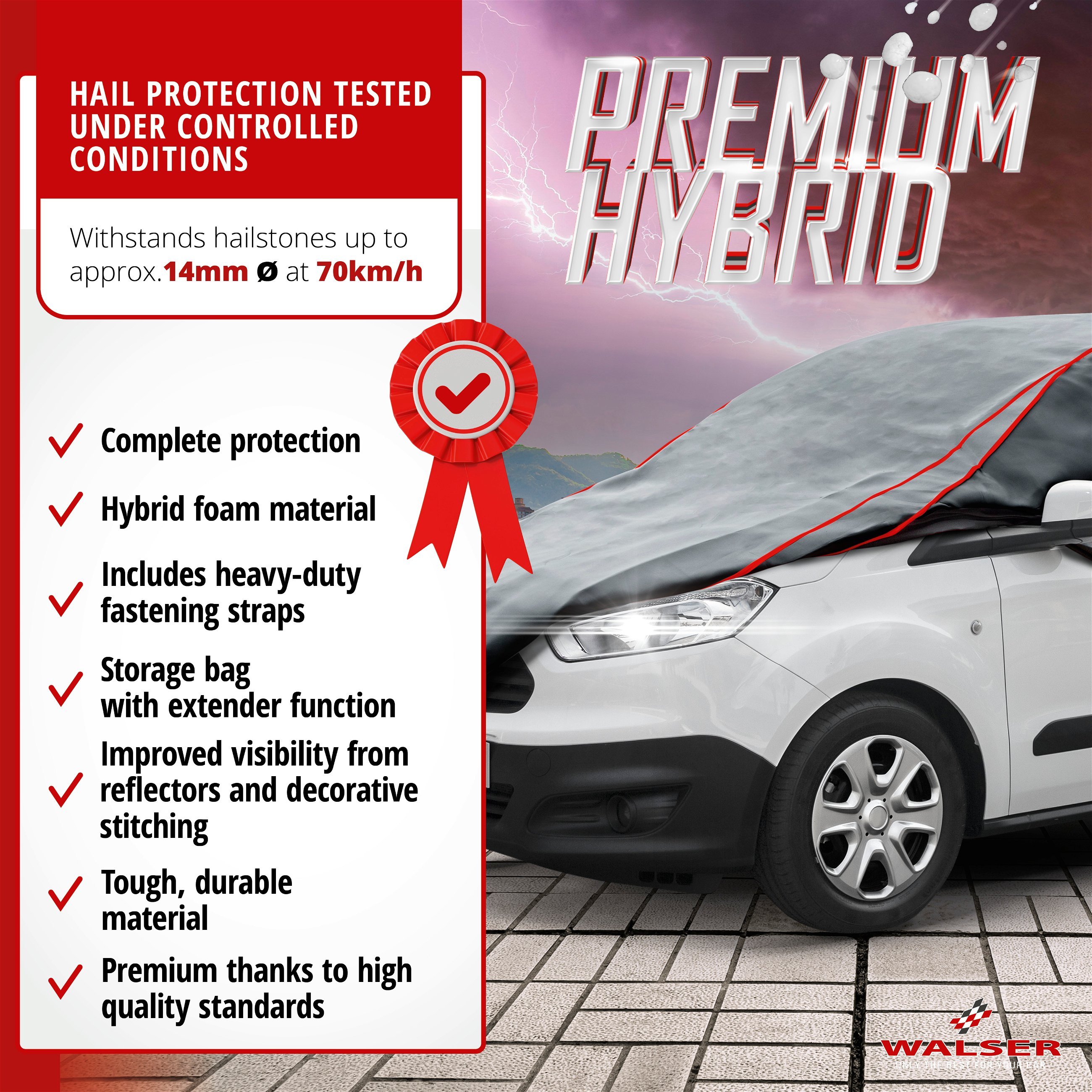 Bus hail protection tarpaulin Premium Hybrid size M