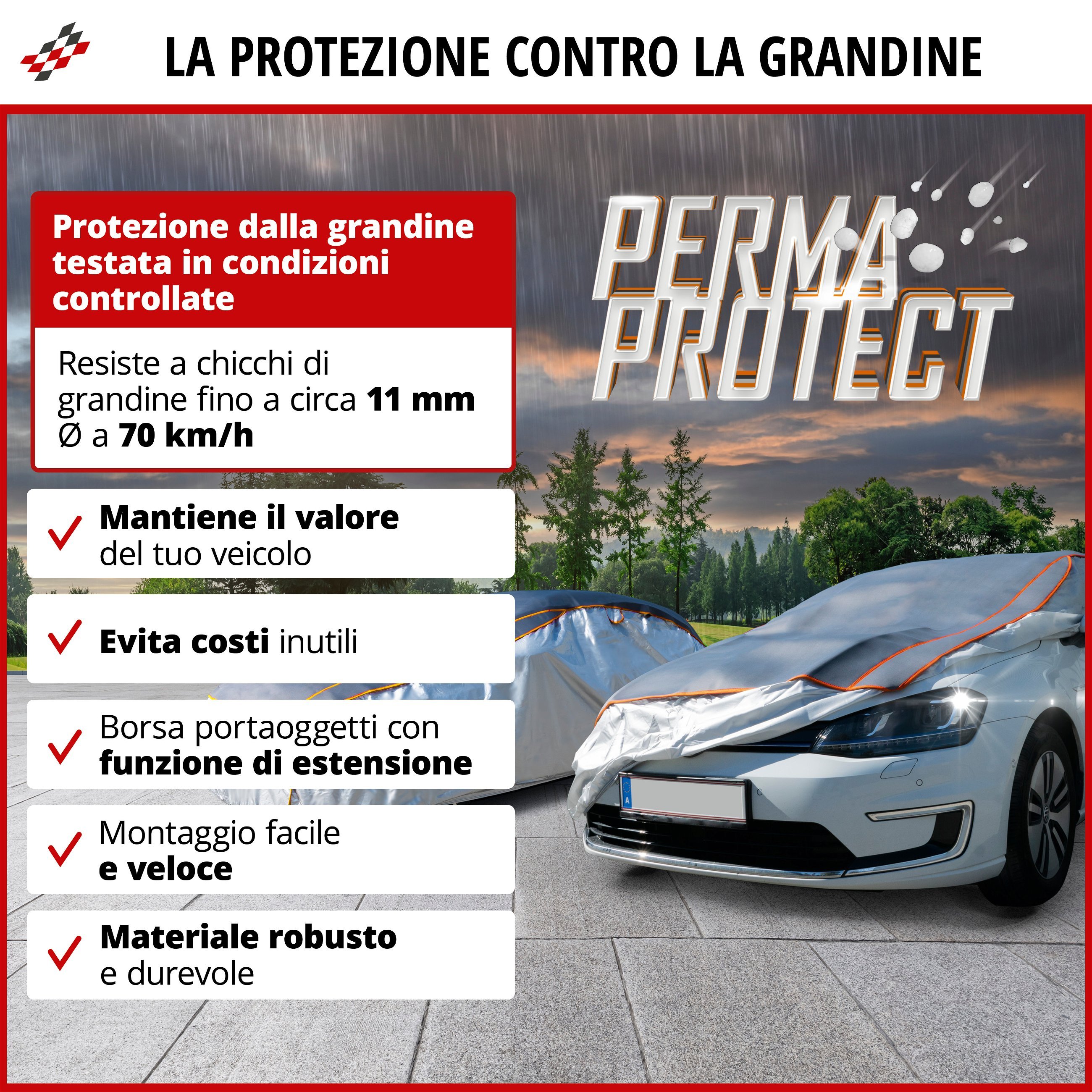 Telo Copriauto antigrandine Perma Protect SUV misura L