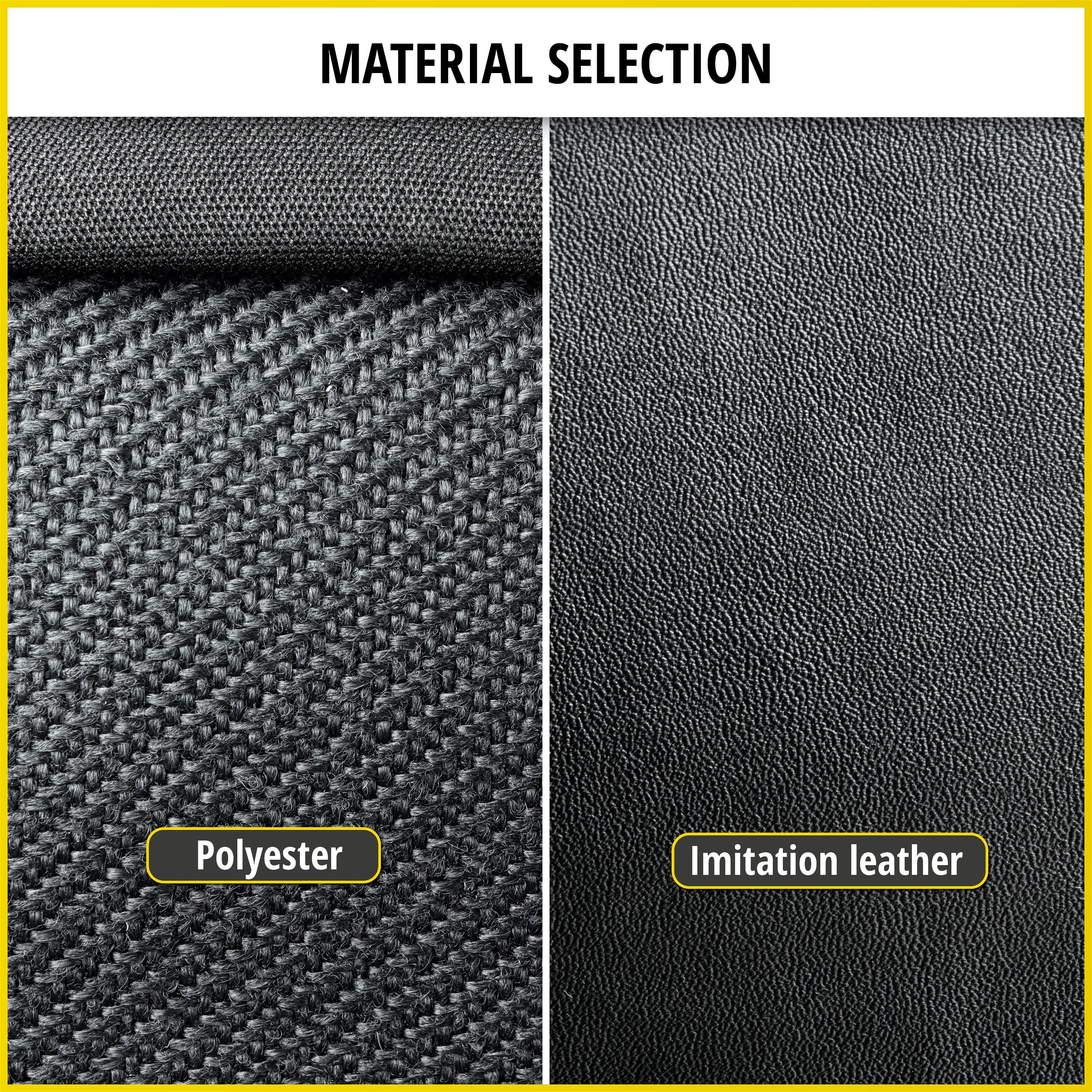 Seat cover made of fabric for Mercedes Vito/Viano, 2 single seat covers for armrest inside + outside