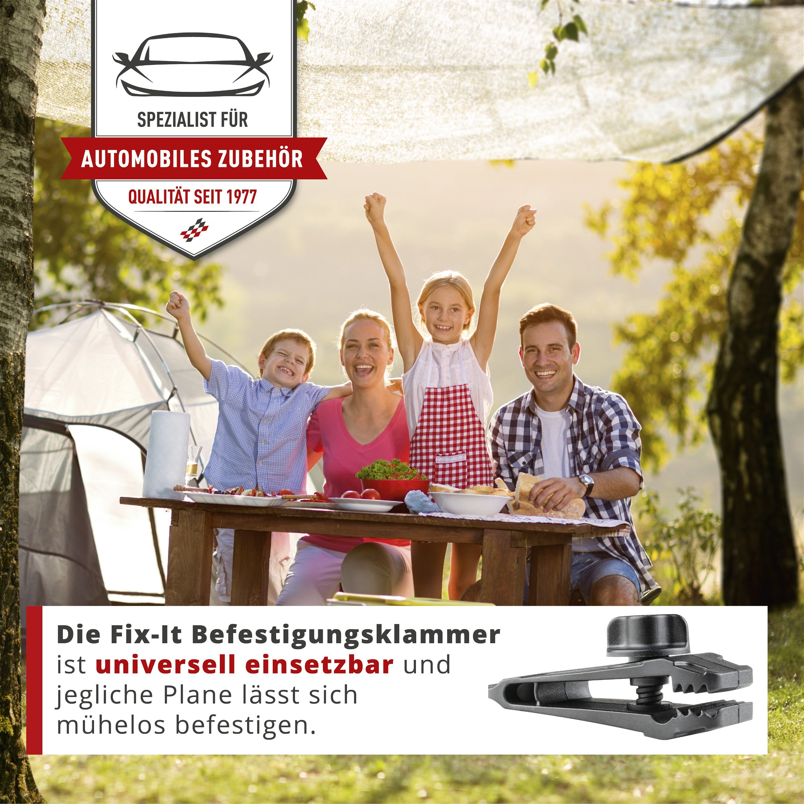 Schraubhalterung Fix It, Befestigungsklammern für Planen und Zelte, Schraubklammern 6 Stück