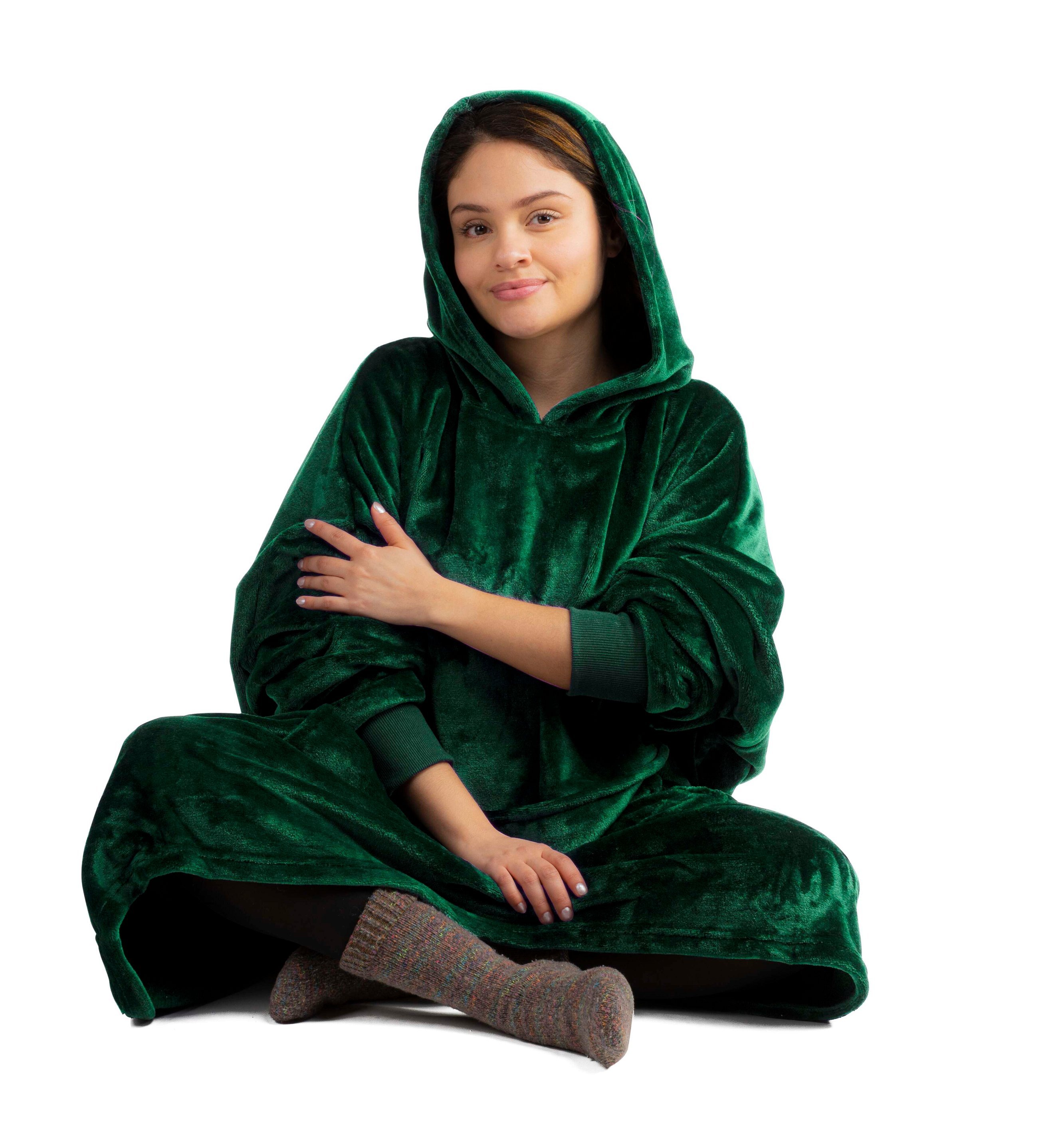 Snuggle Pulli 104x102cm 250g/m² inkl. Ärmel, grün