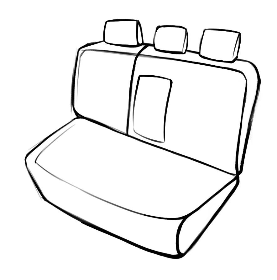 Housse de siège Aversa pour Nissan Qashqai II 11/2013-auj., 1 housse de siège arrière pour les sièges normaux