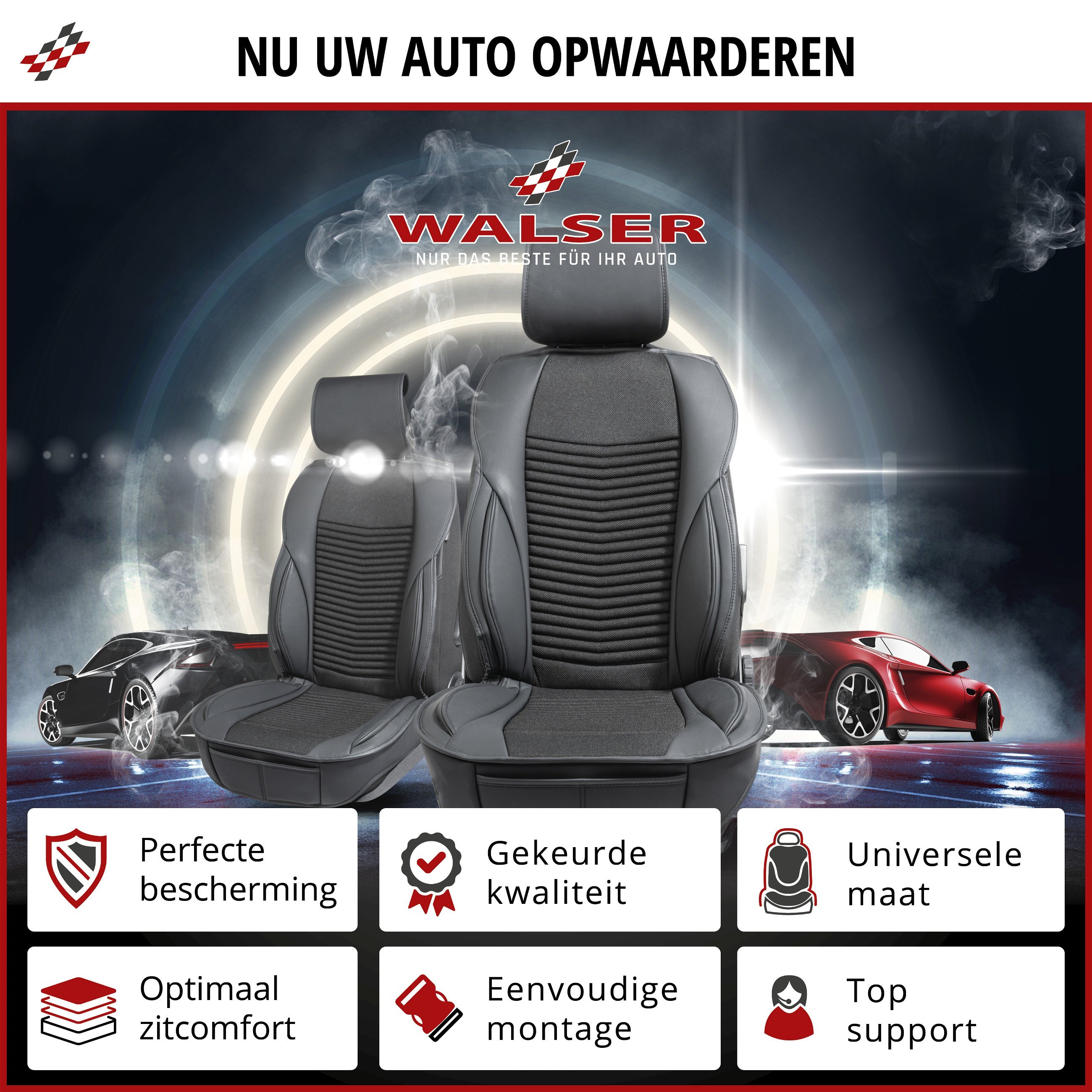 Stoelkussen Max zwart