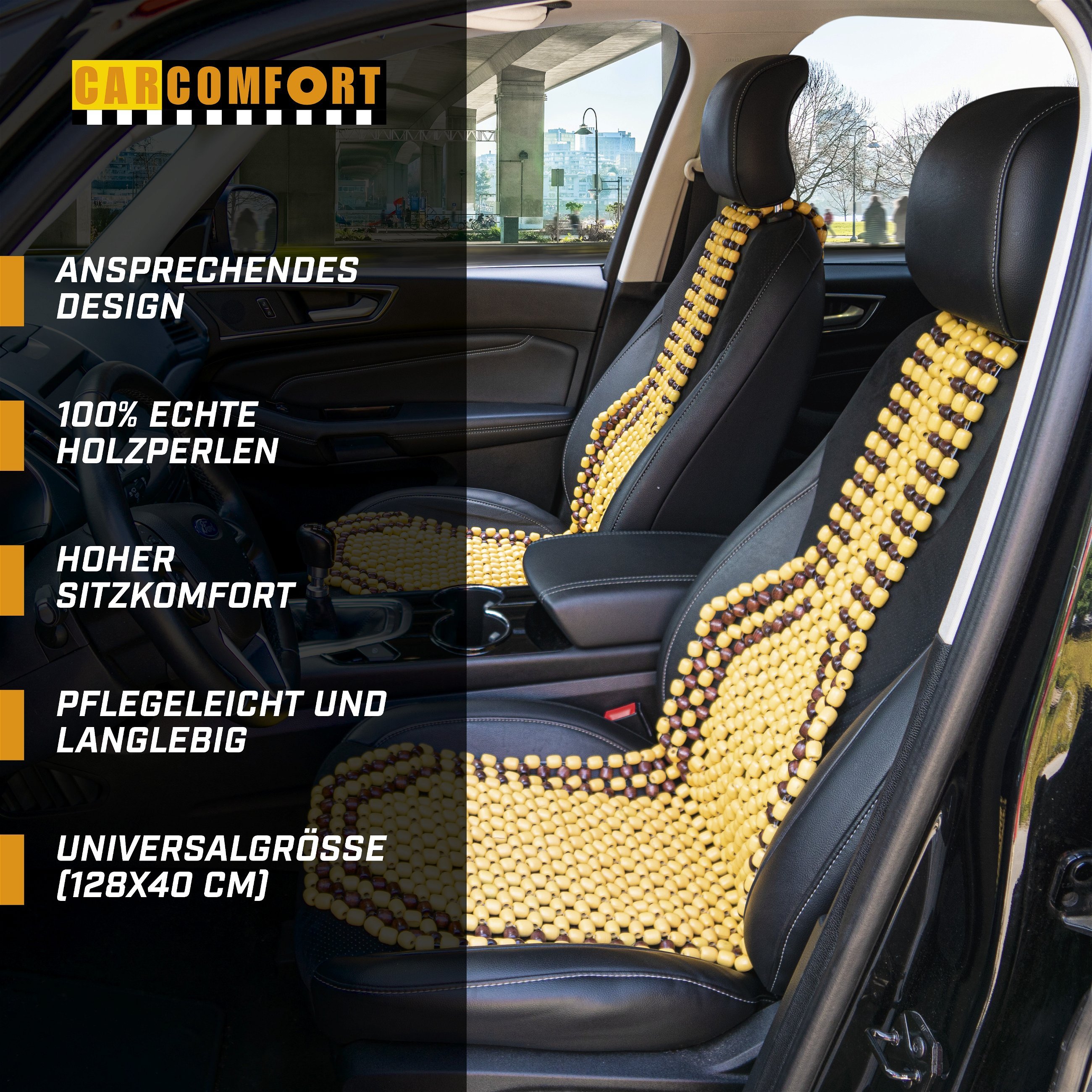 Auto Sitzbezug Für Auto Massage Auto Sitzbezug Muster Holz Auto Zubehör  Holzperlen Bezug für Autositz universal Schönes Geschenk -  Österreich