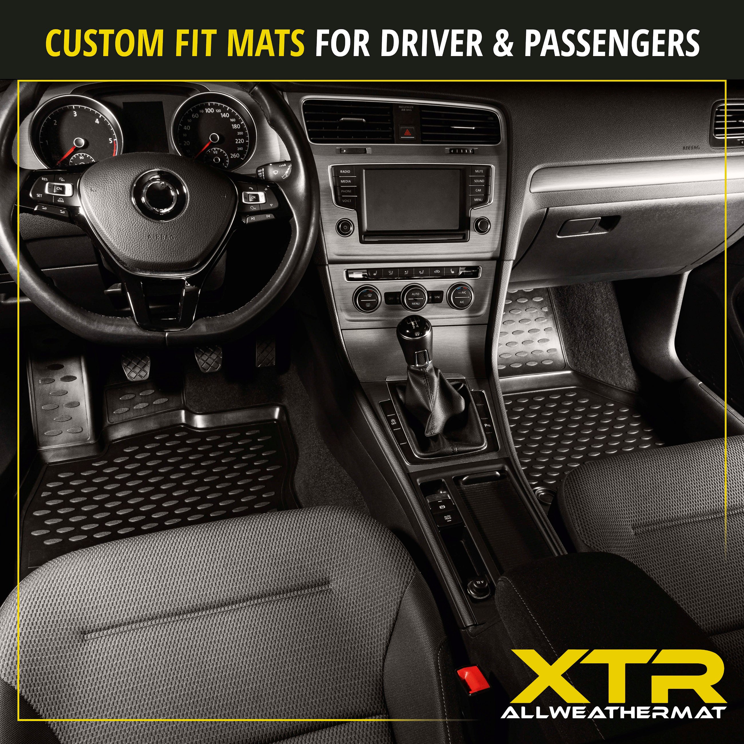 XTR Rubber Mats for Ford Fiesta VI hatchback 06/2008 - 2017