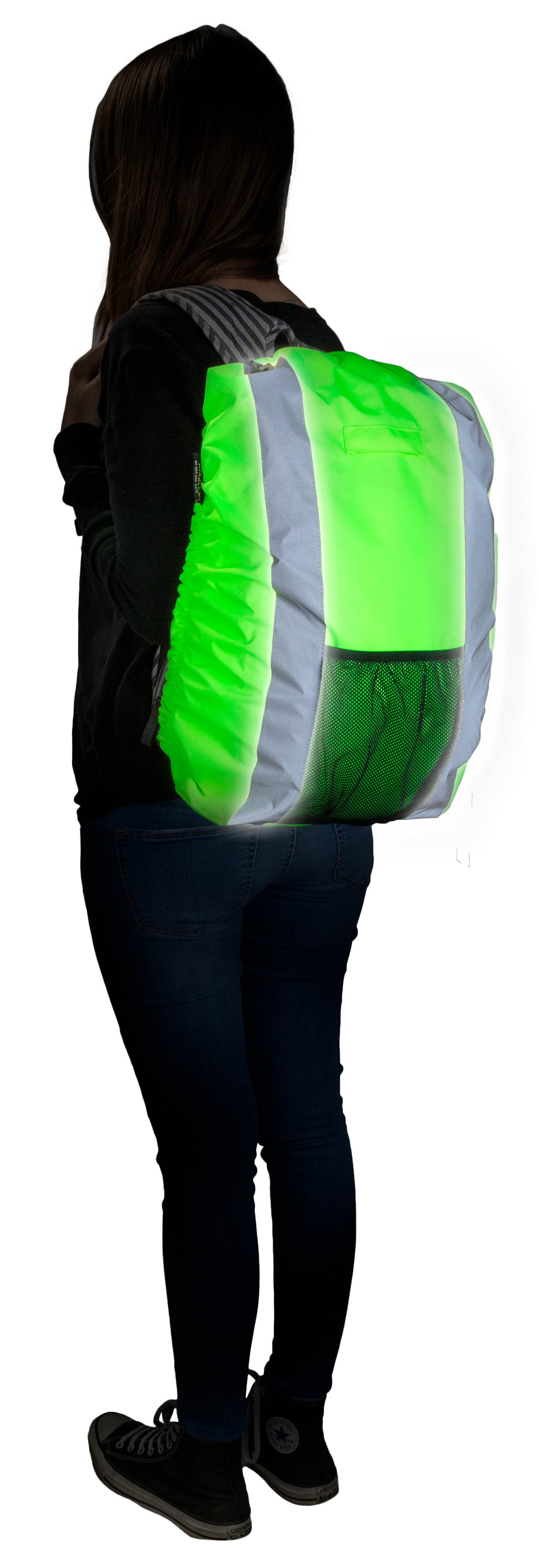 Couverture réfléchissante pour sac à dos vert 30L