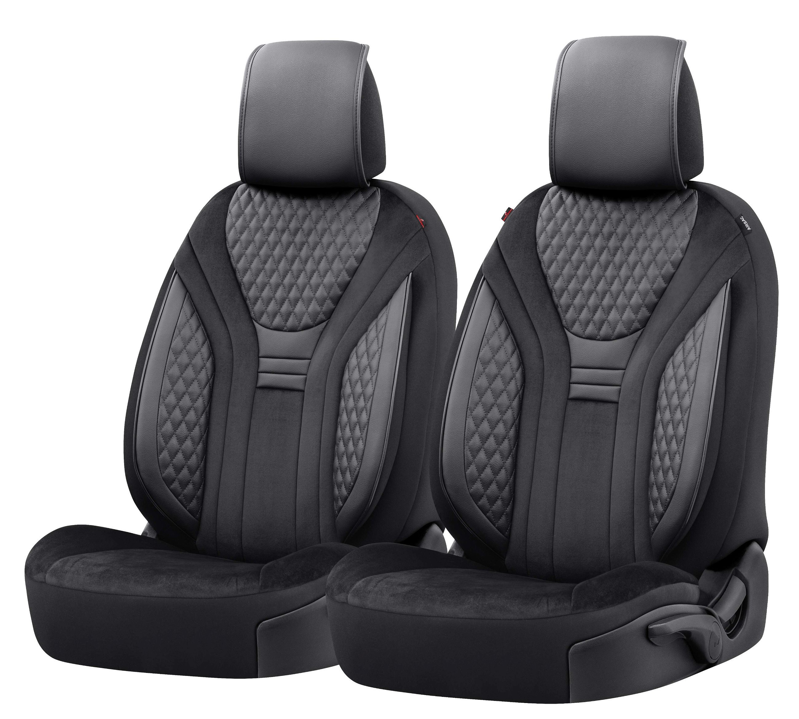 ZIPP IT Premium Car seat covers Balmoral for two front seats with zip-system black