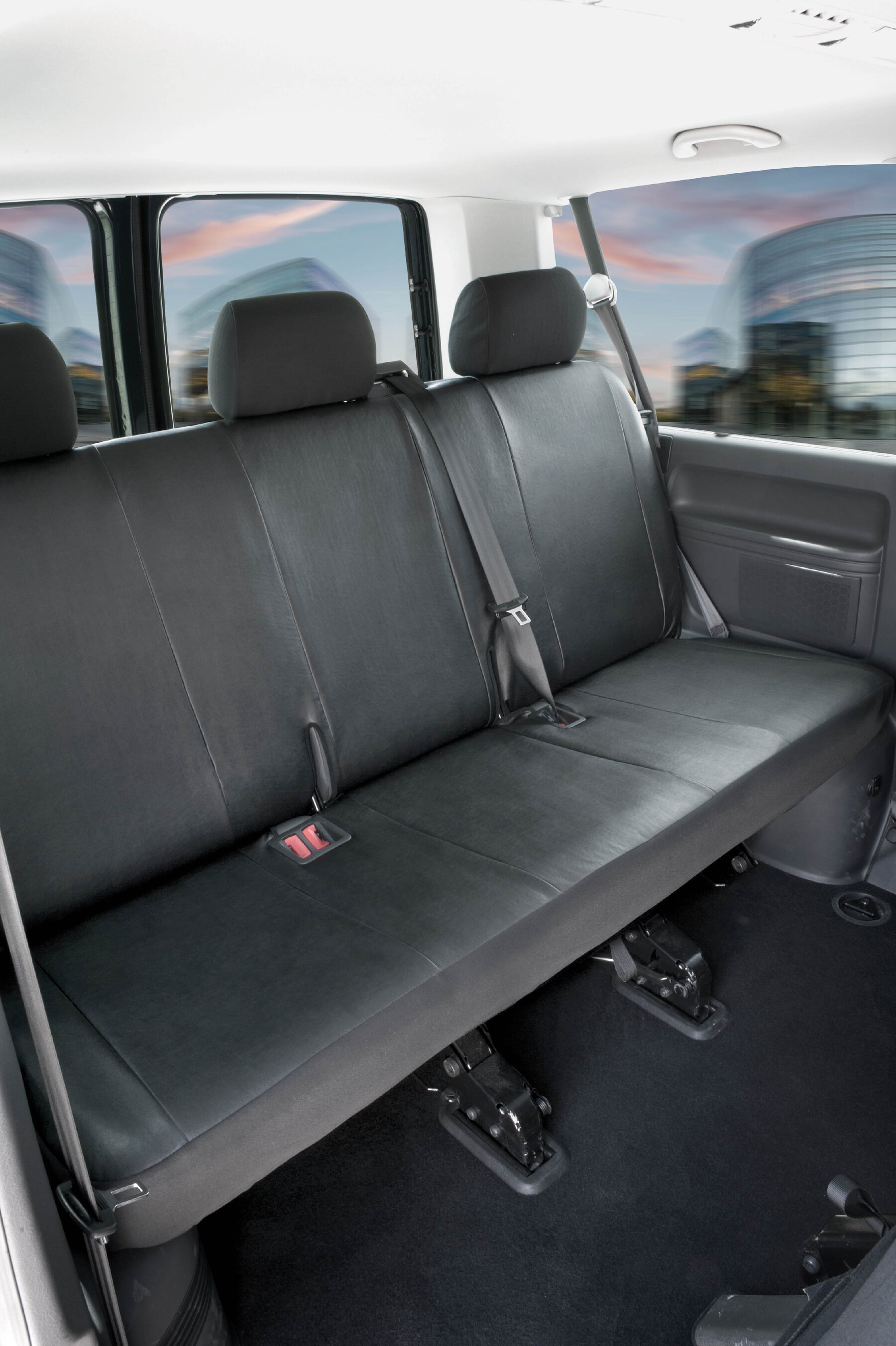Seat cover made of imitation leather for VW T6, 3-seater bench cover