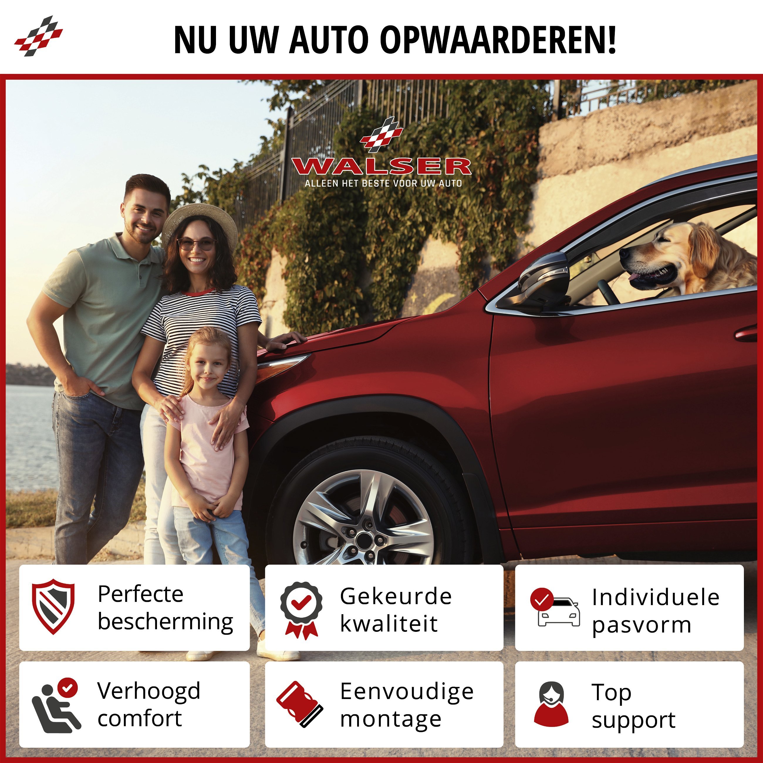 Zijwindschermen voor Audi A3 05/2003-12/2013