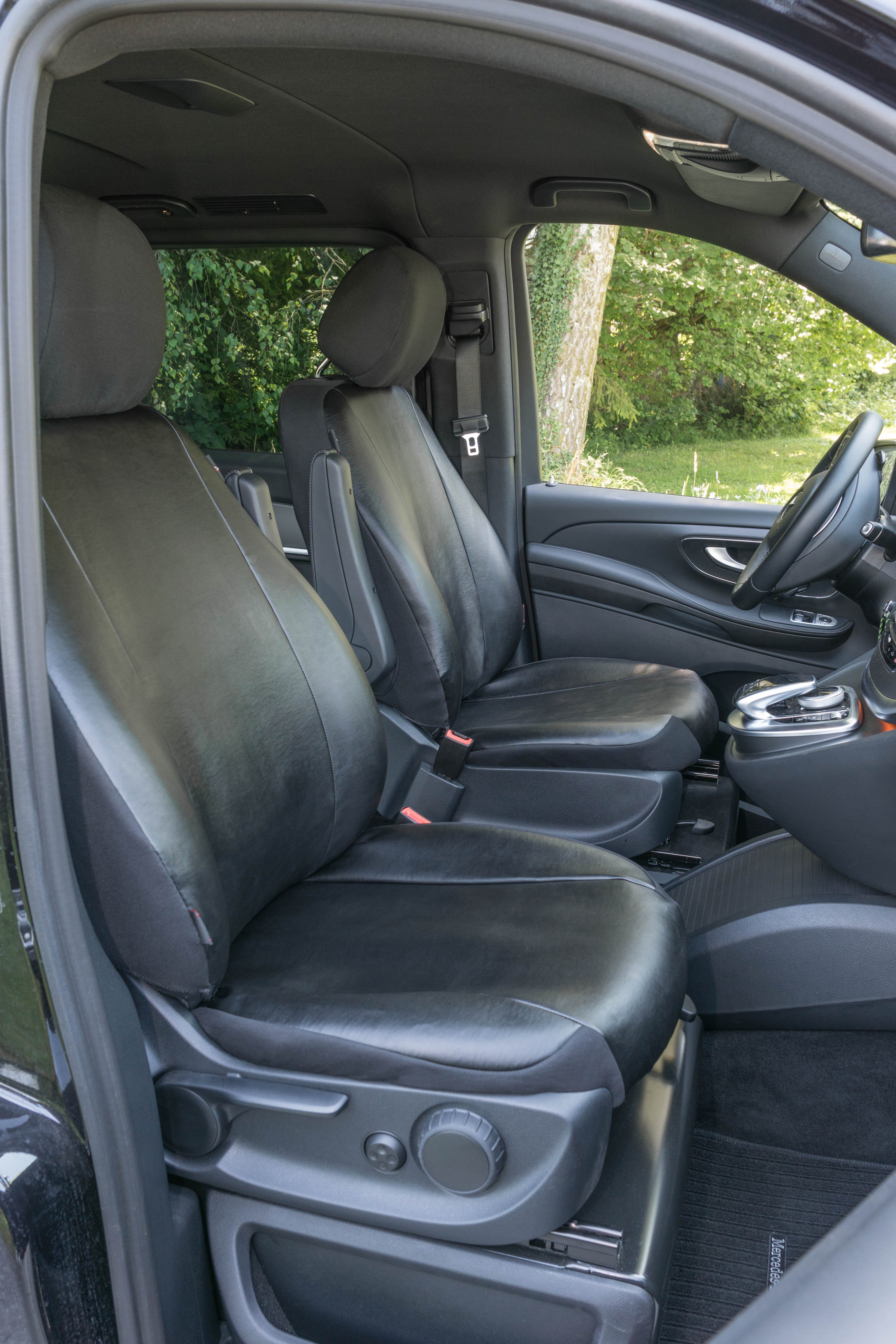 Seat cover made of imitation leather for Mercedes-Benz V-Class 447, single seat cover passenger armrest inside