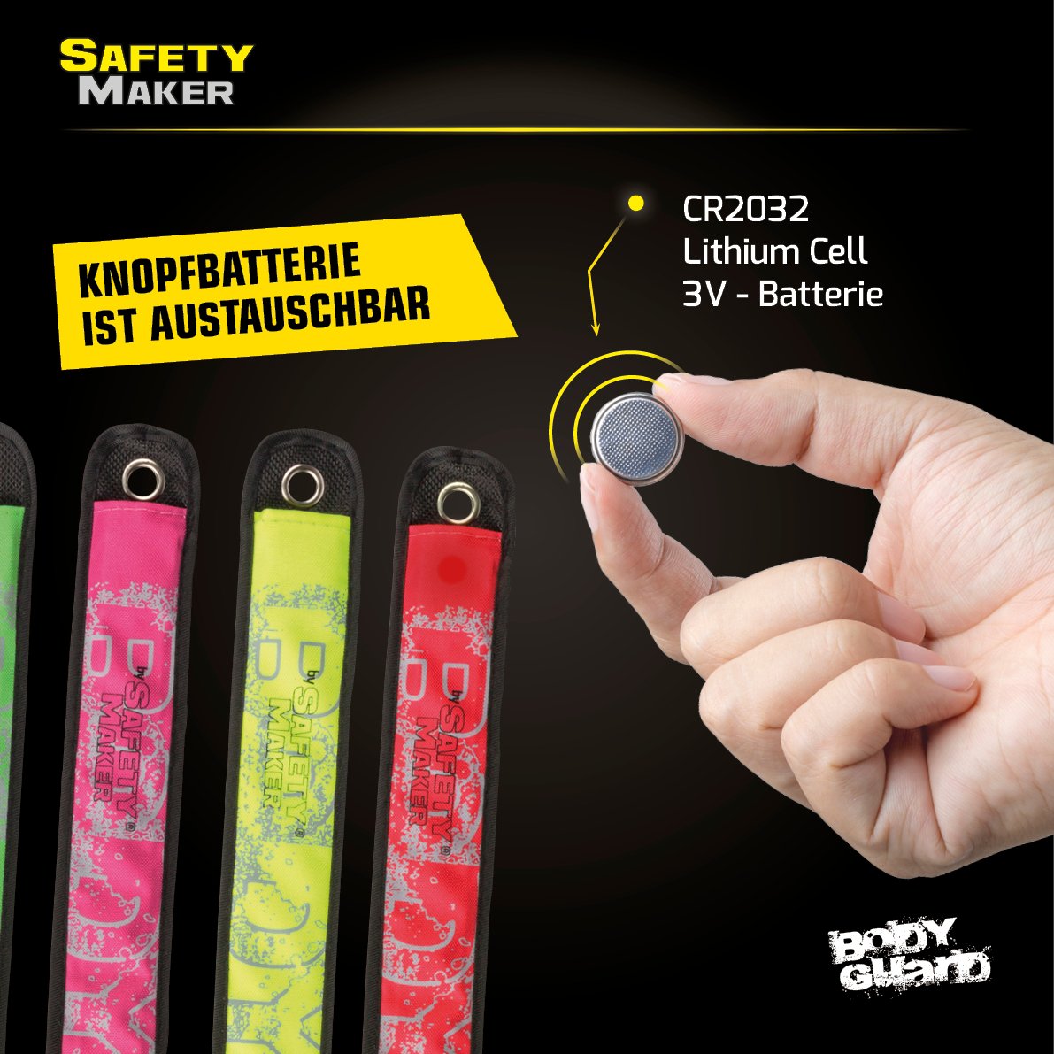 LED Klackband, leuchtendes Slap Wrap rot