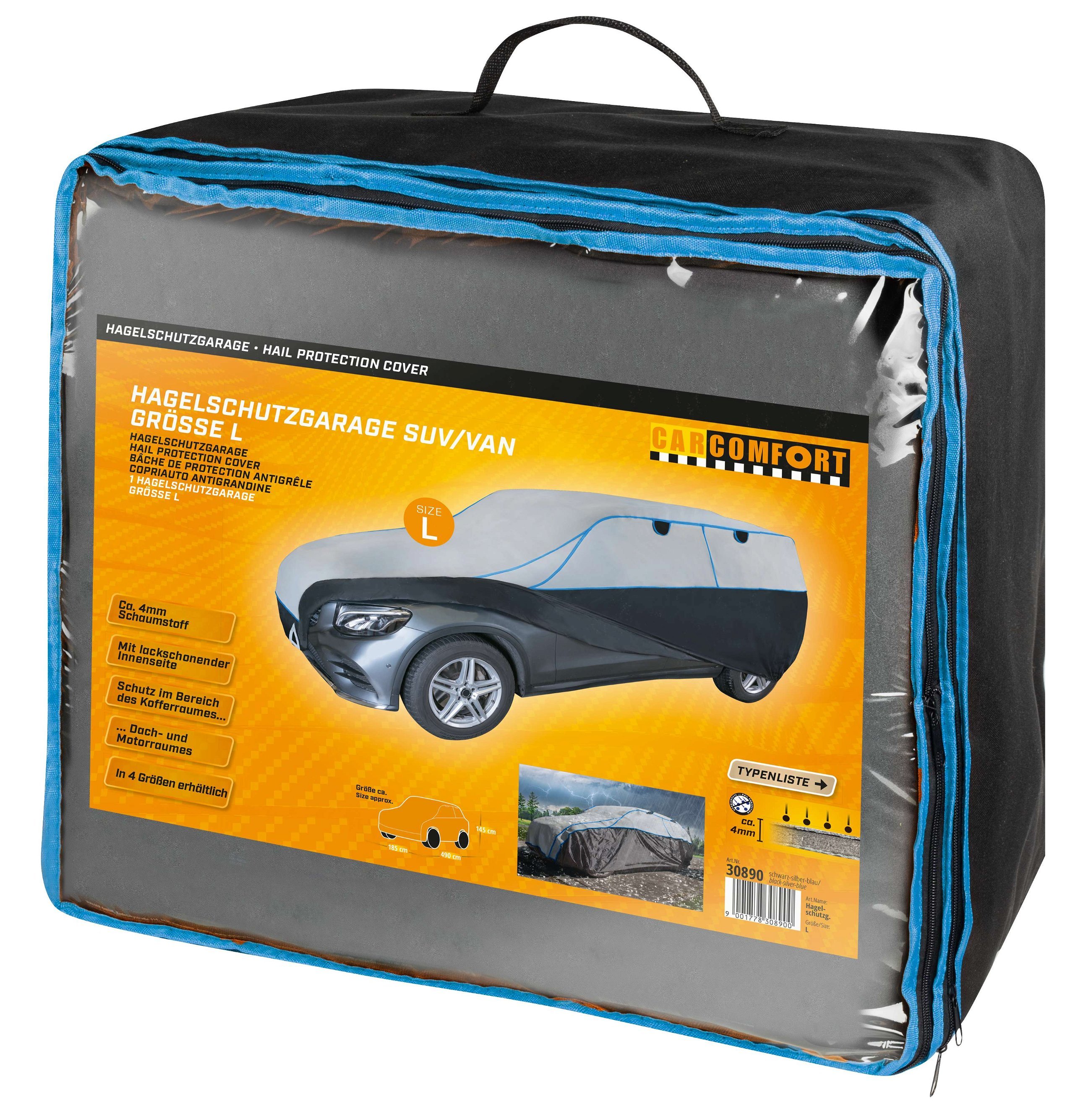 Telo Copriauto antigrandine Comfort Protect SUV L 490x185x145cm