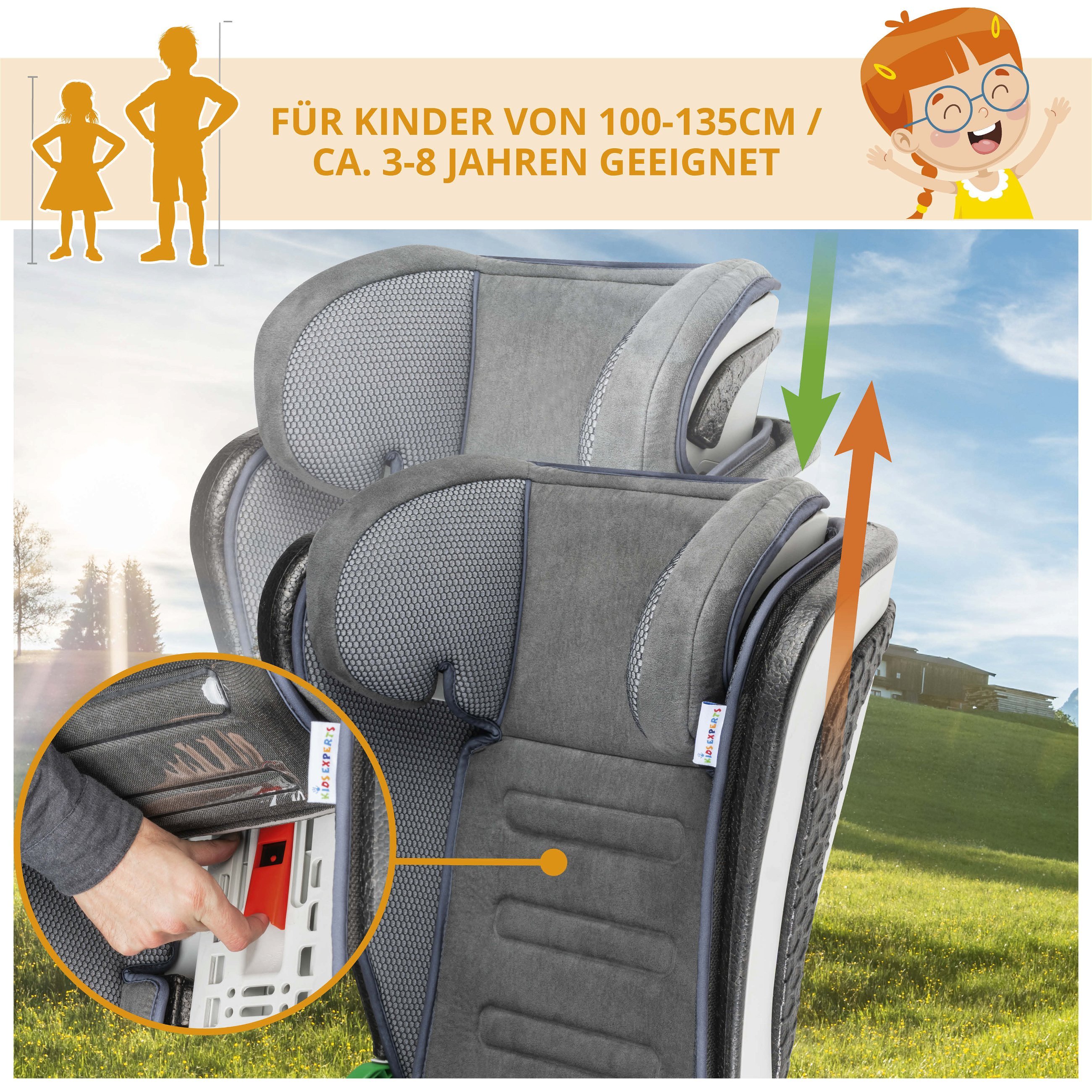 Kindersitz Noemi, klappbarer Auto-Kindersitz ECE R129 geprüft Anthrazit, Kindersitz Noemi, klappbarer Auto-Kindersitz ECE R129 geprüft Anthrazit, Kindersitze, Kids & Co