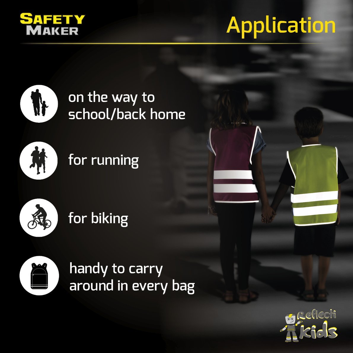 Safety vest 3-6 years pink