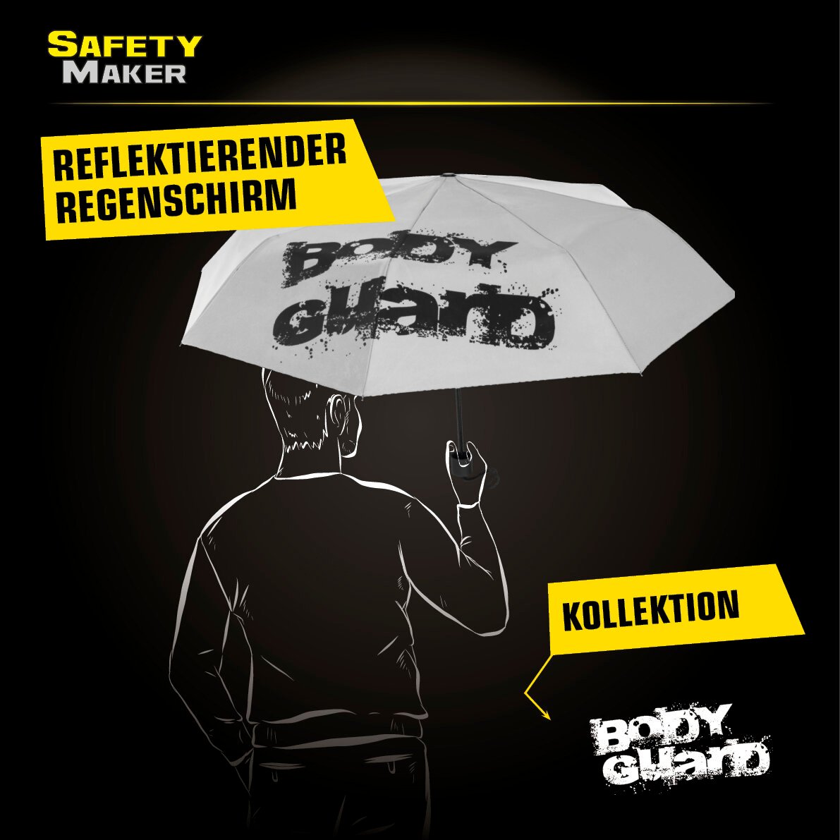 Reiseschirm reflektierend silber