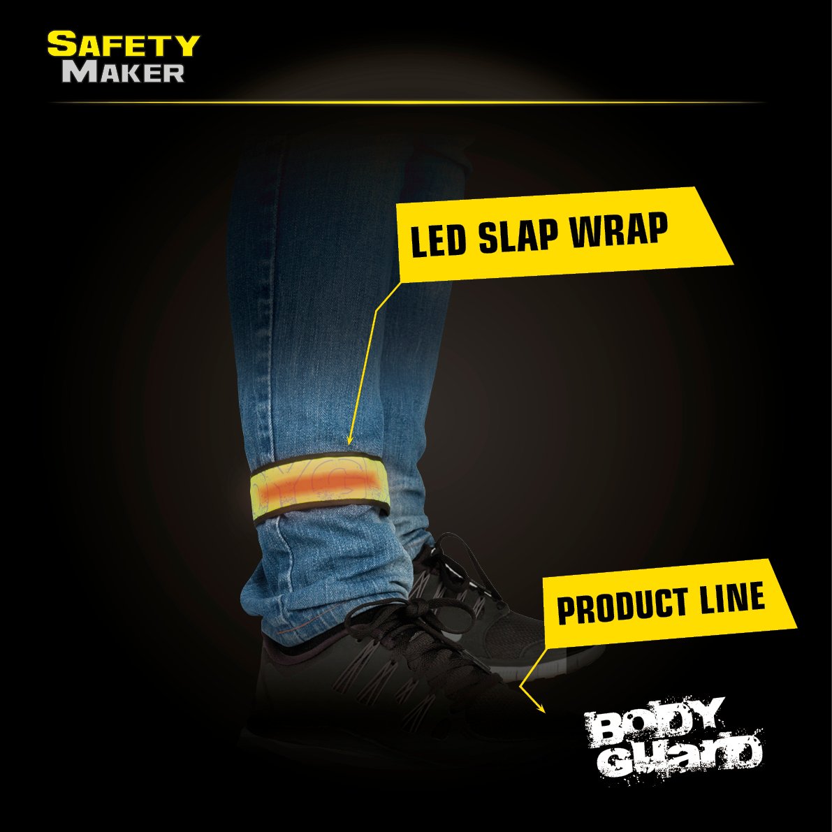 LED click tape yellow