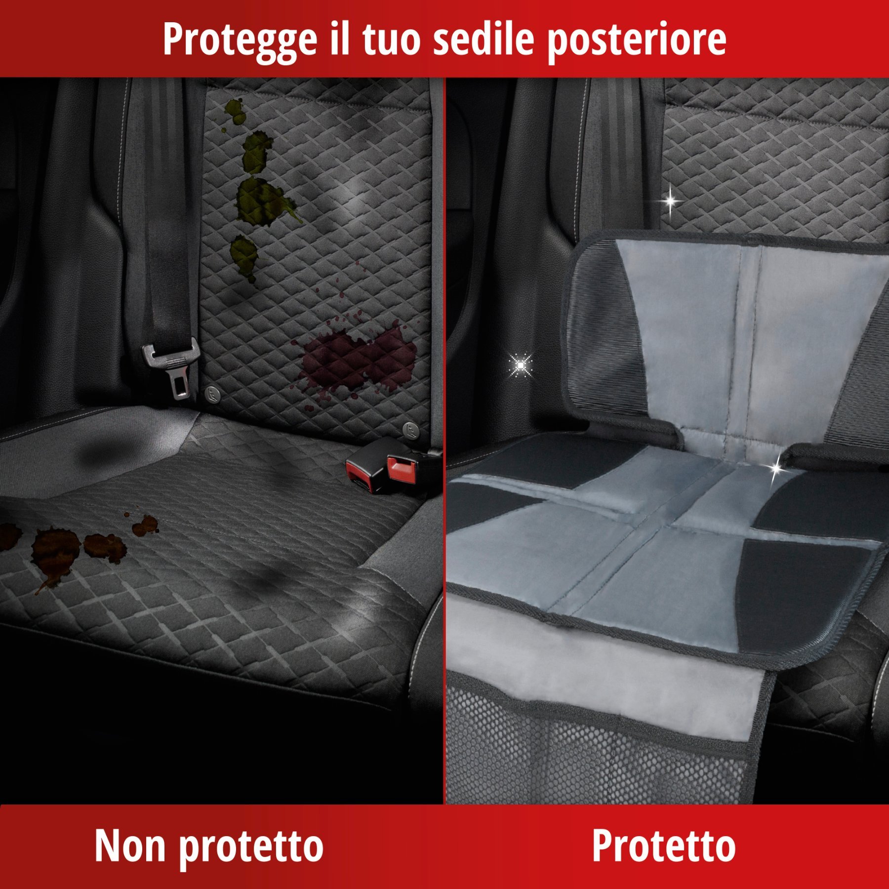 Cuscino per seggiolino Tidy Fred, cuscinetto protettivo per bambini grigio/nero