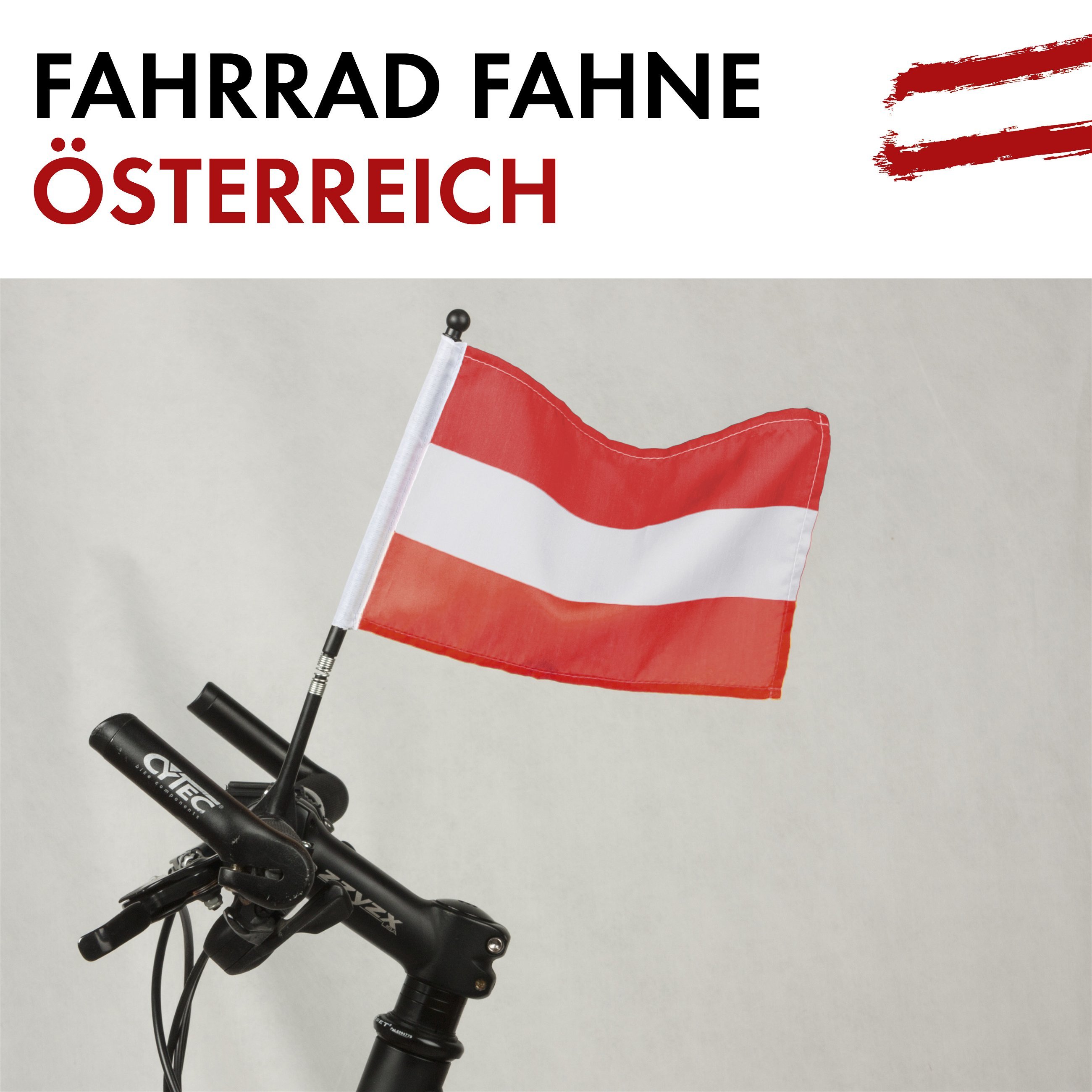 Fahrrad Fahne Österreich 21 x 16 cm