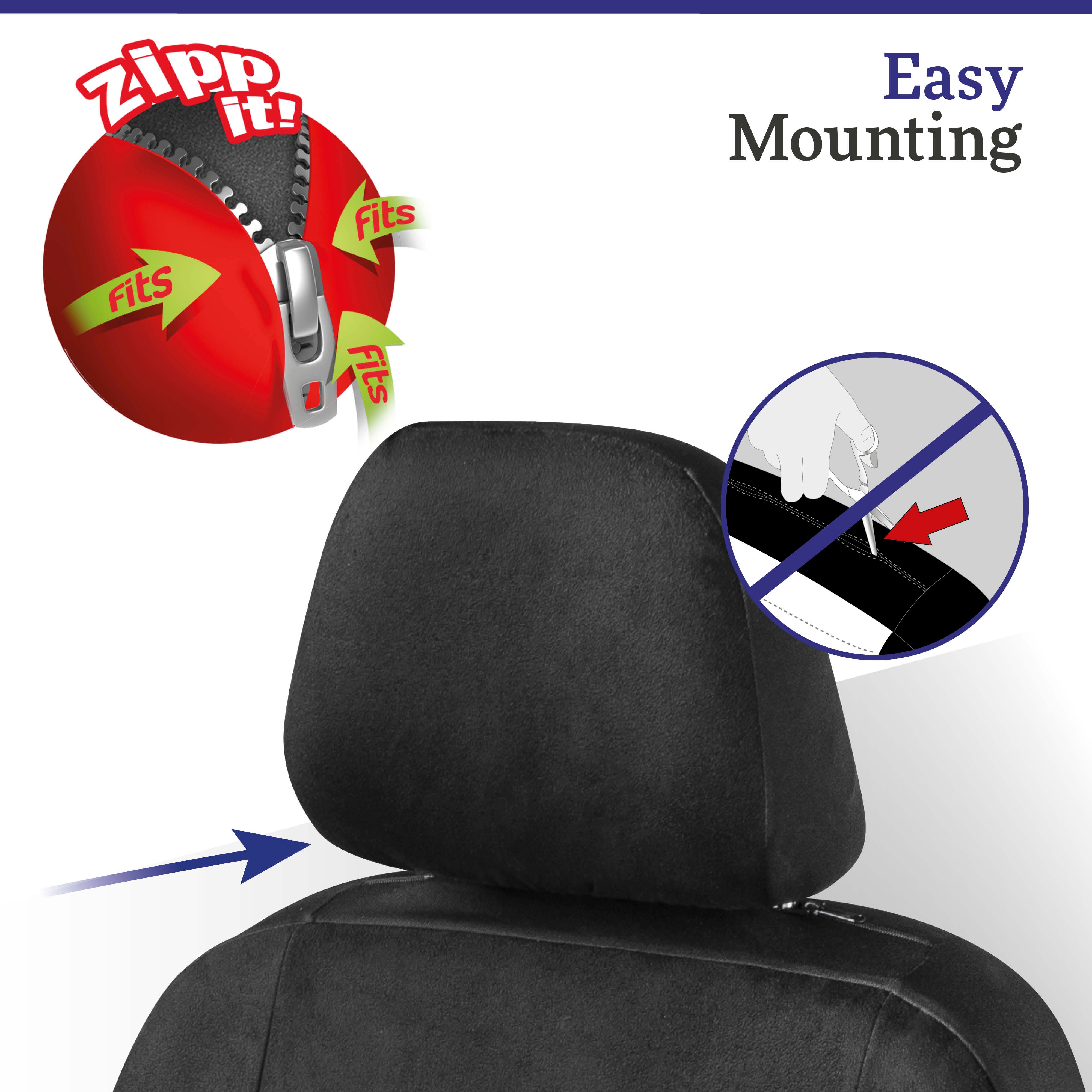 Car Seat cover Julia decorated with Swarovski® crystals for a front seat